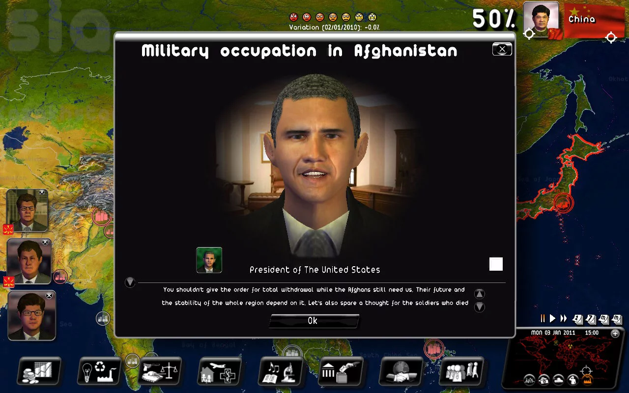 Изображение игры: Rulers of Nations: Geo-Political Simulator 2