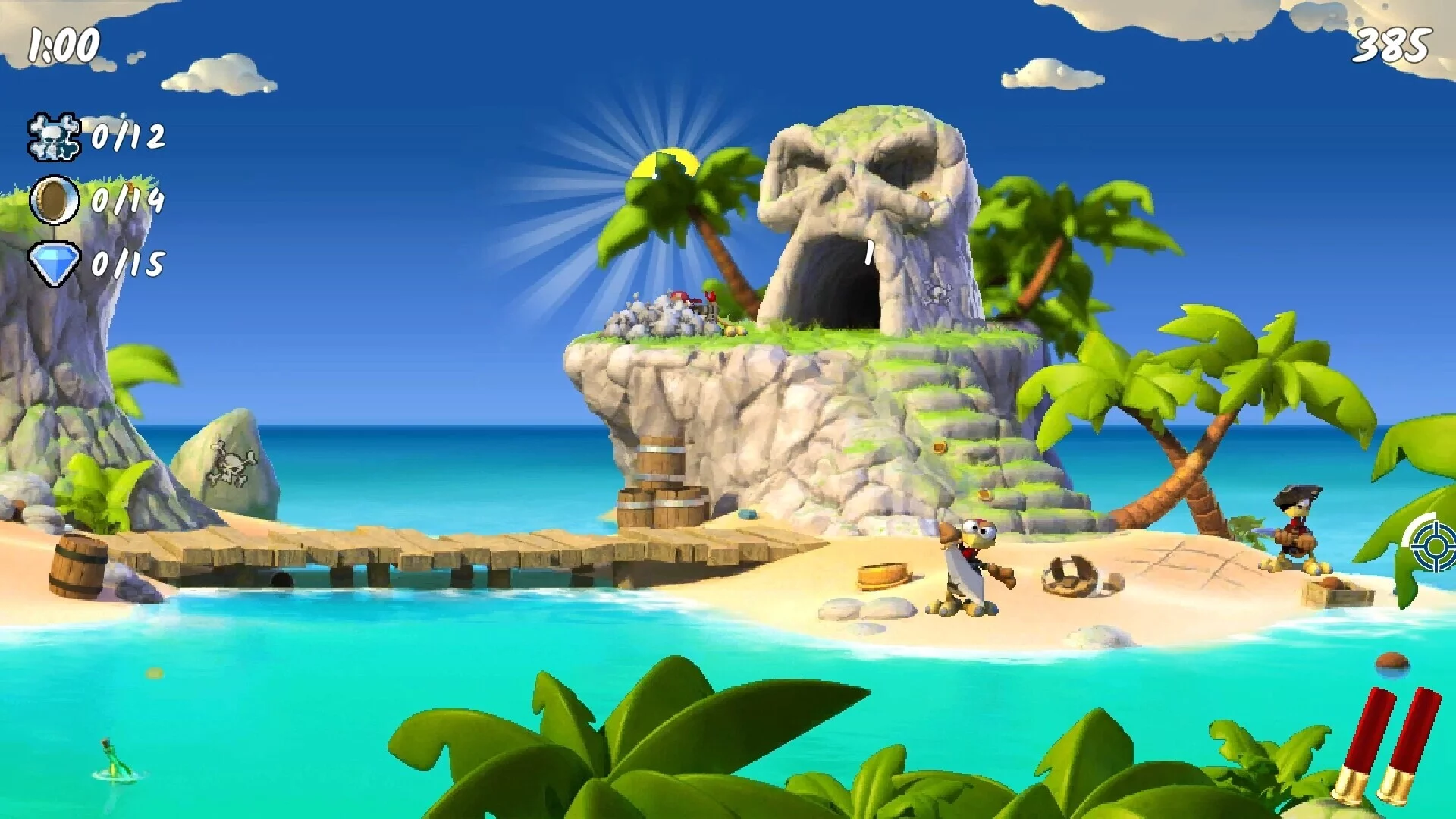 Изображение игры: Moorhuhn Piraten - Crazy Chicken Pirates
