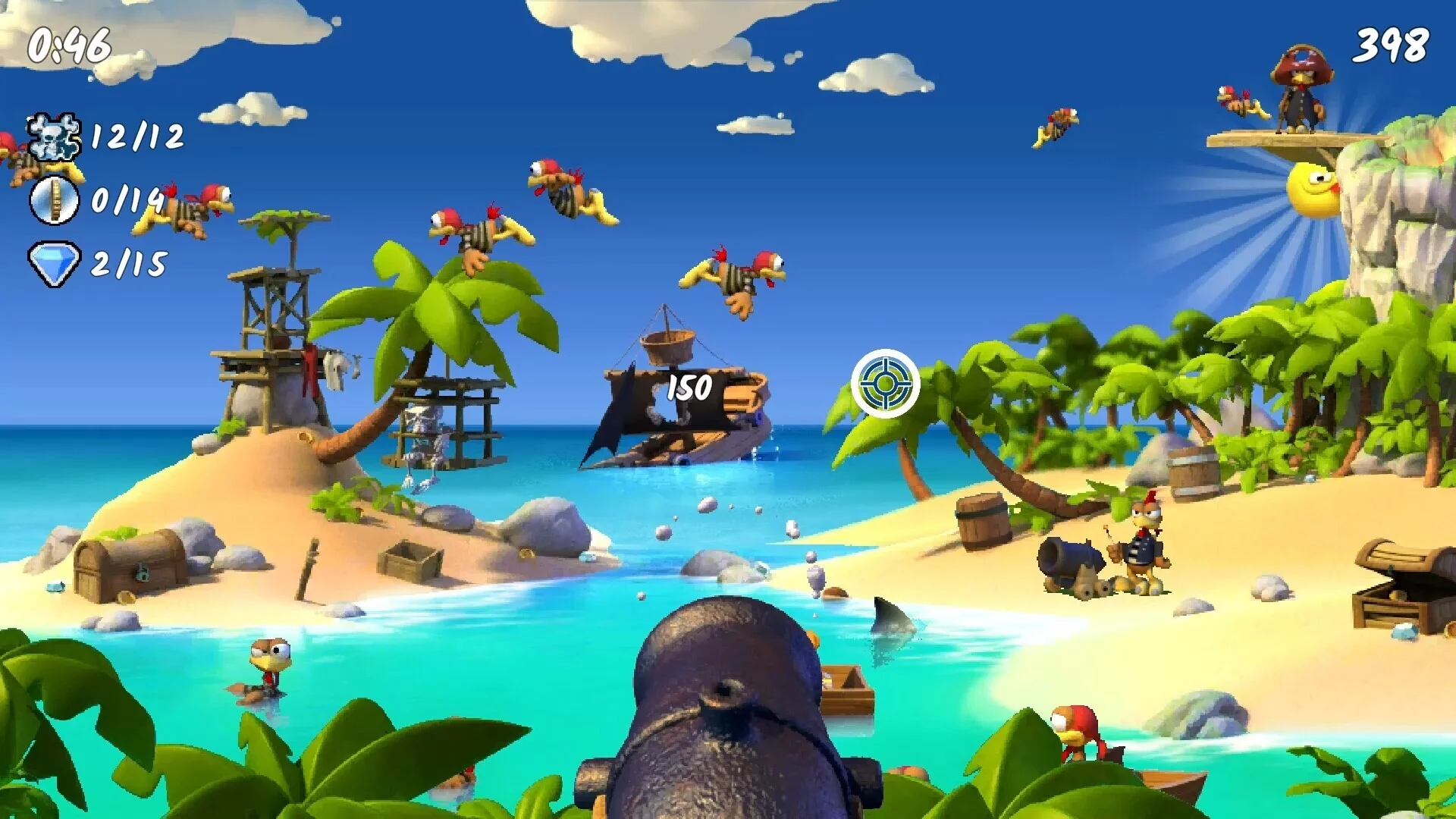 Изображение игры: Moorhuhn Piraten - Crazy Chicken Pirates