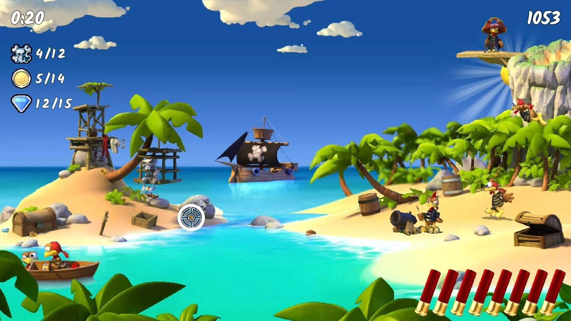 Изображение игры: Moorhuhn Piraten - Crazy Chicken Pirates