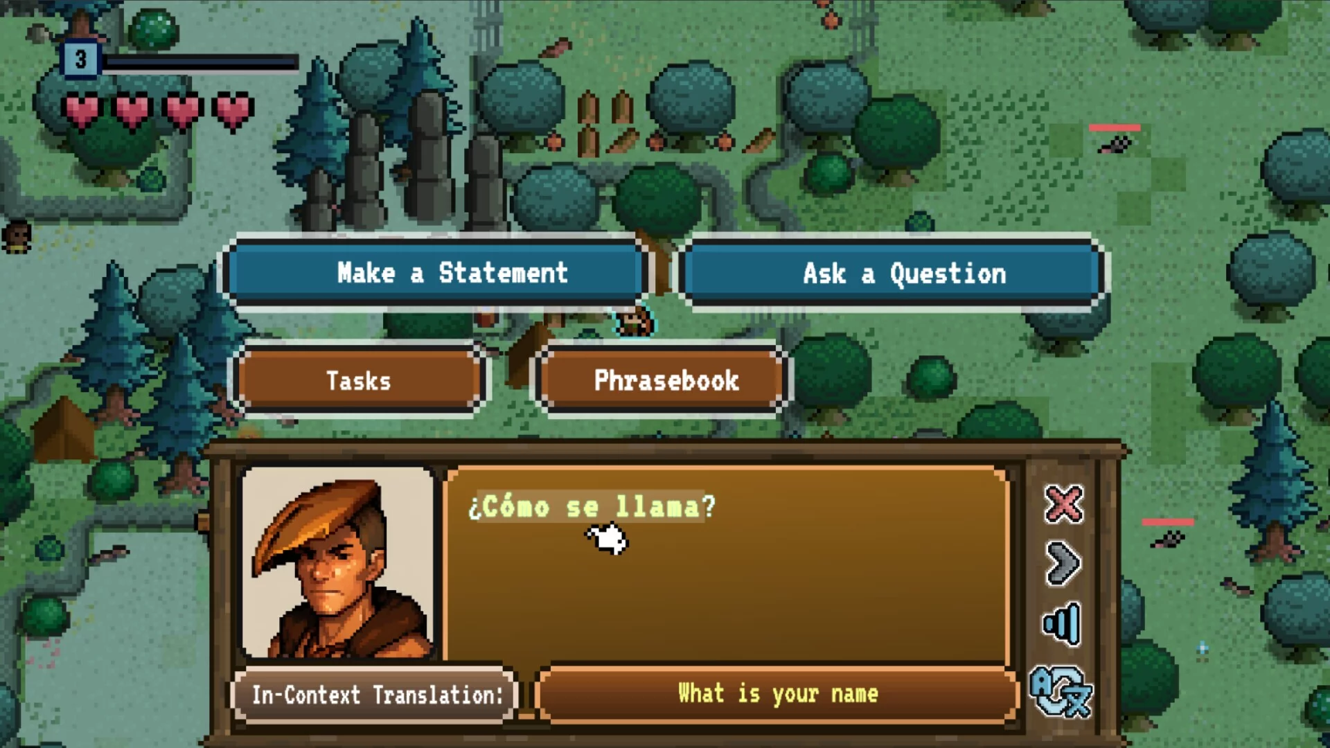Изображение игры: Newcomer: A Language Learning RPG