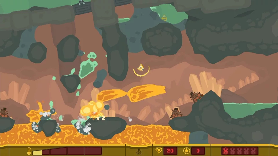 Изображение игры: PixelJunk Shooter 2