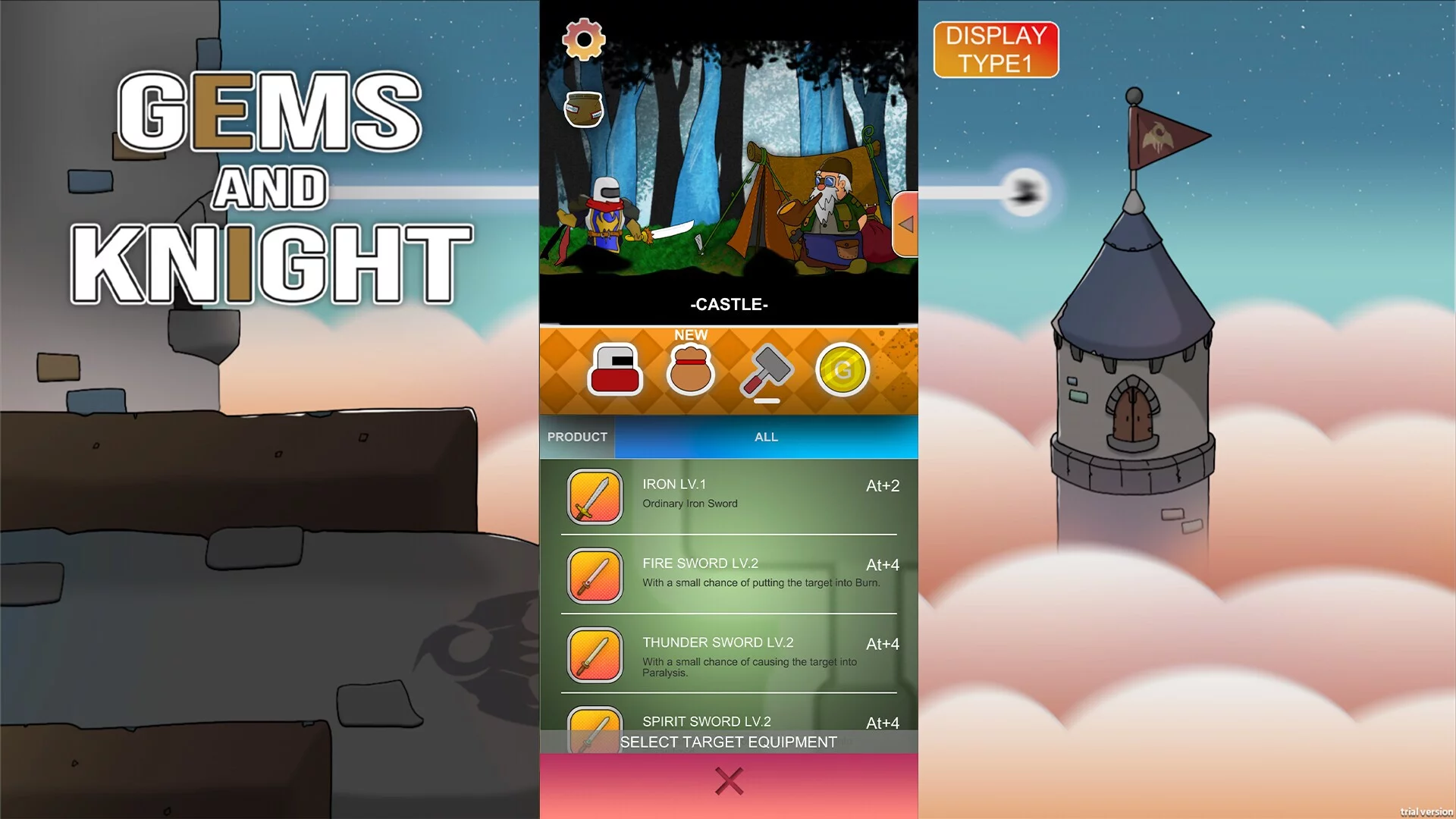 Изображение игры: Gems And Knight