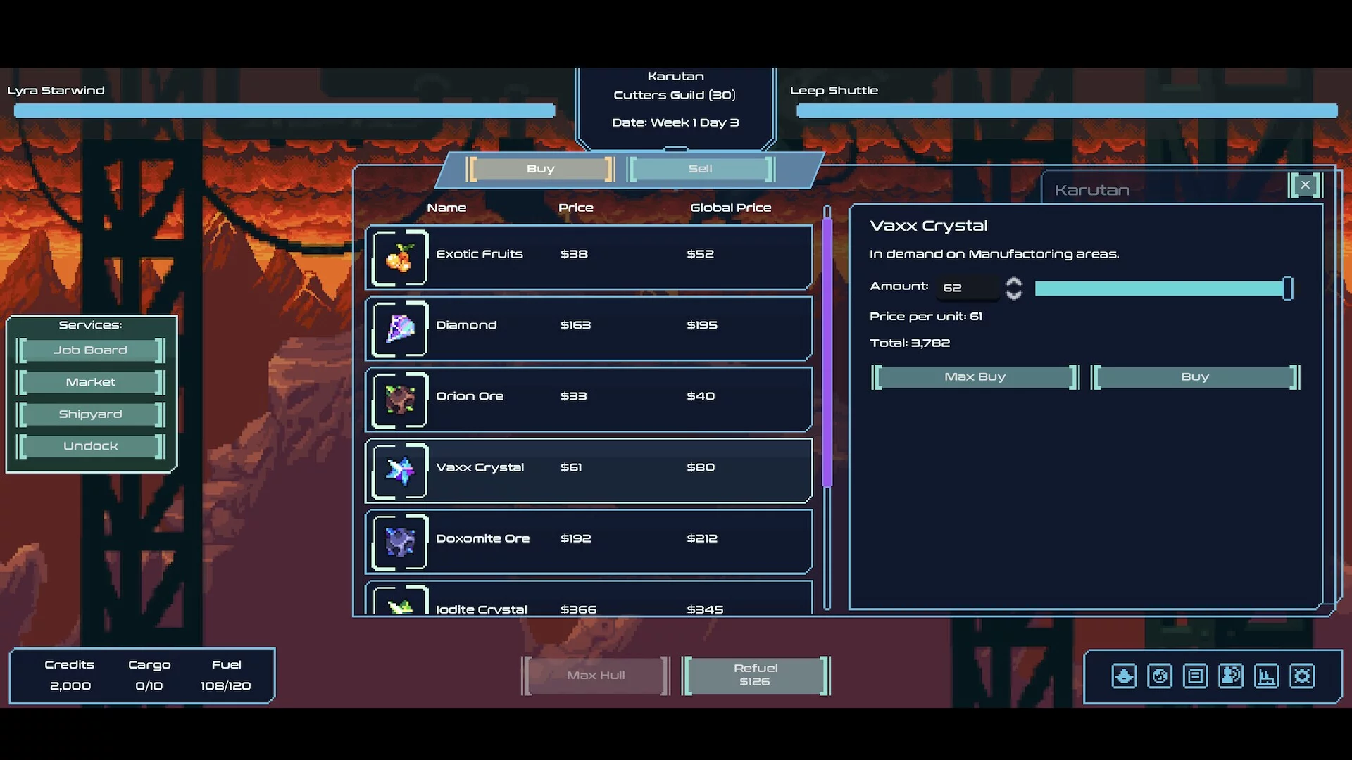 Изображение игры: Spaceport Trading Company