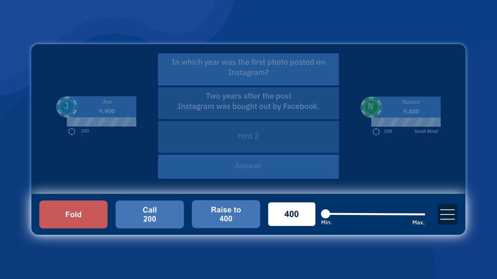 Изображение игры: QuizPoker: Mix of Quiz and Poker