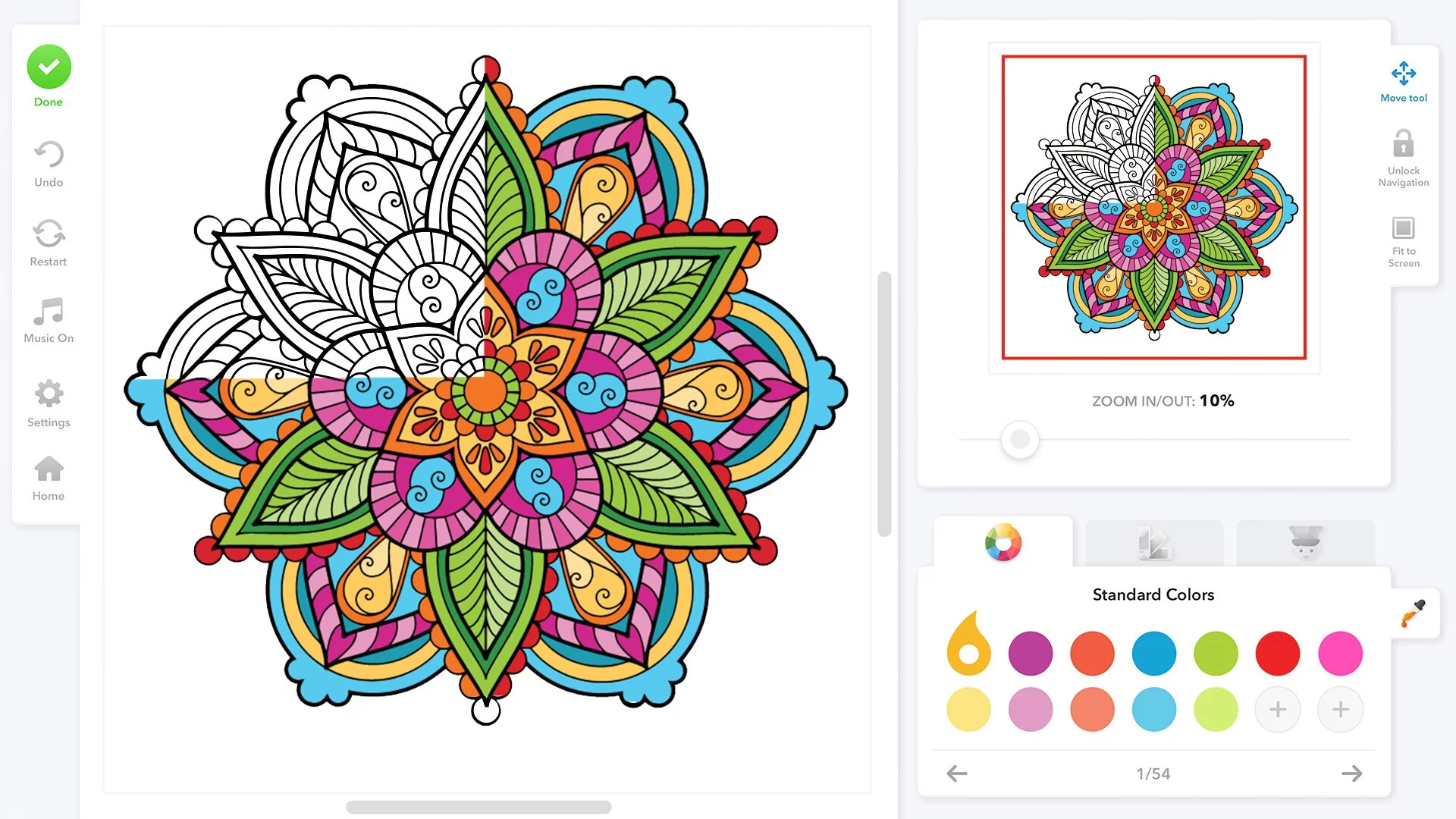 Изображение игры: Coloring Book for Adults