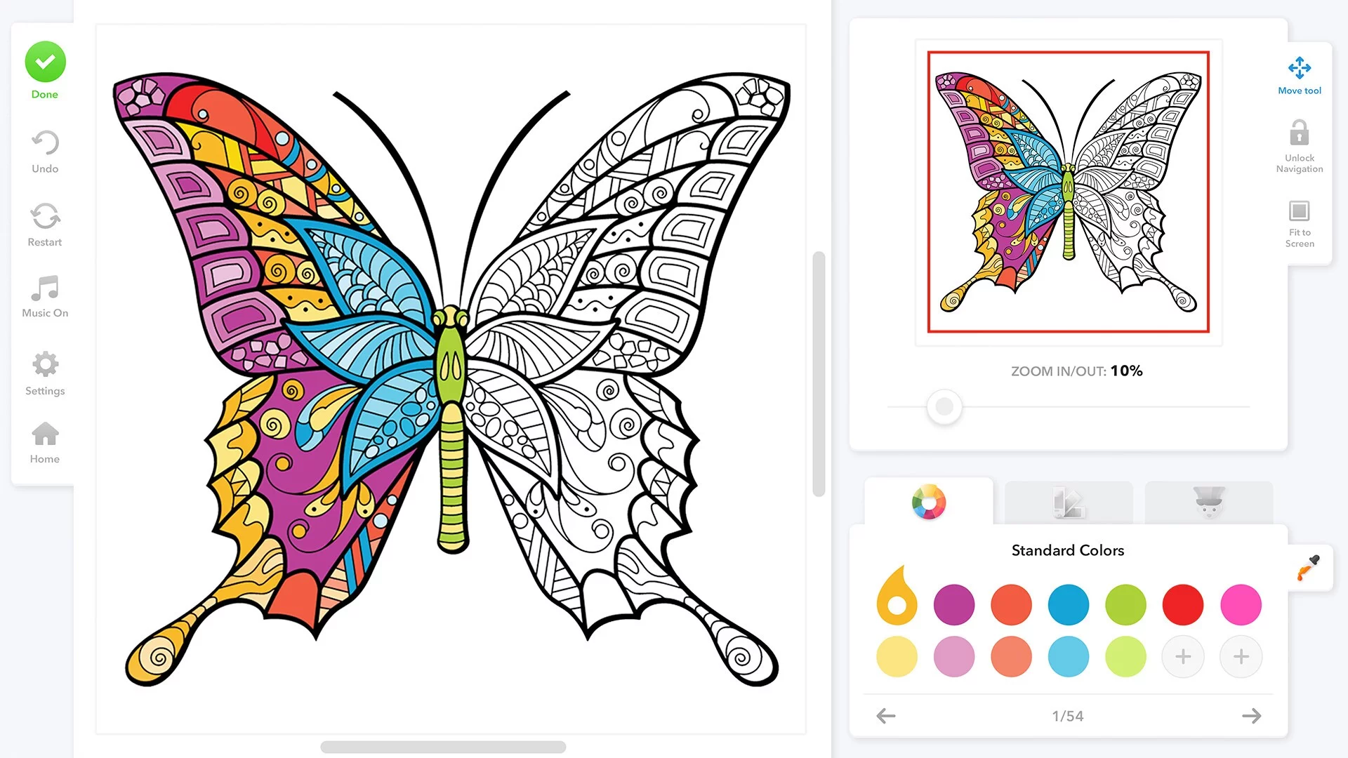 Изображение игры: Coloring Book for Adults