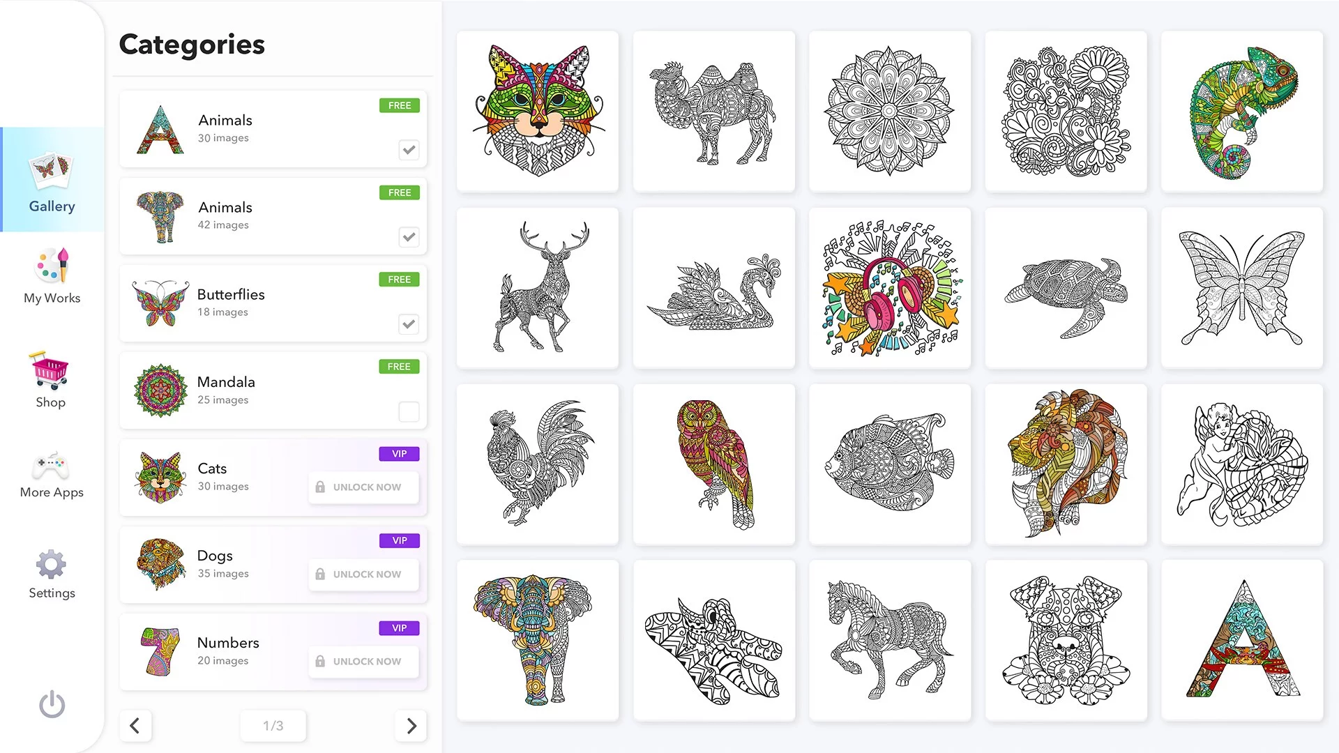 Изображение игры: Coloring Book for Adults