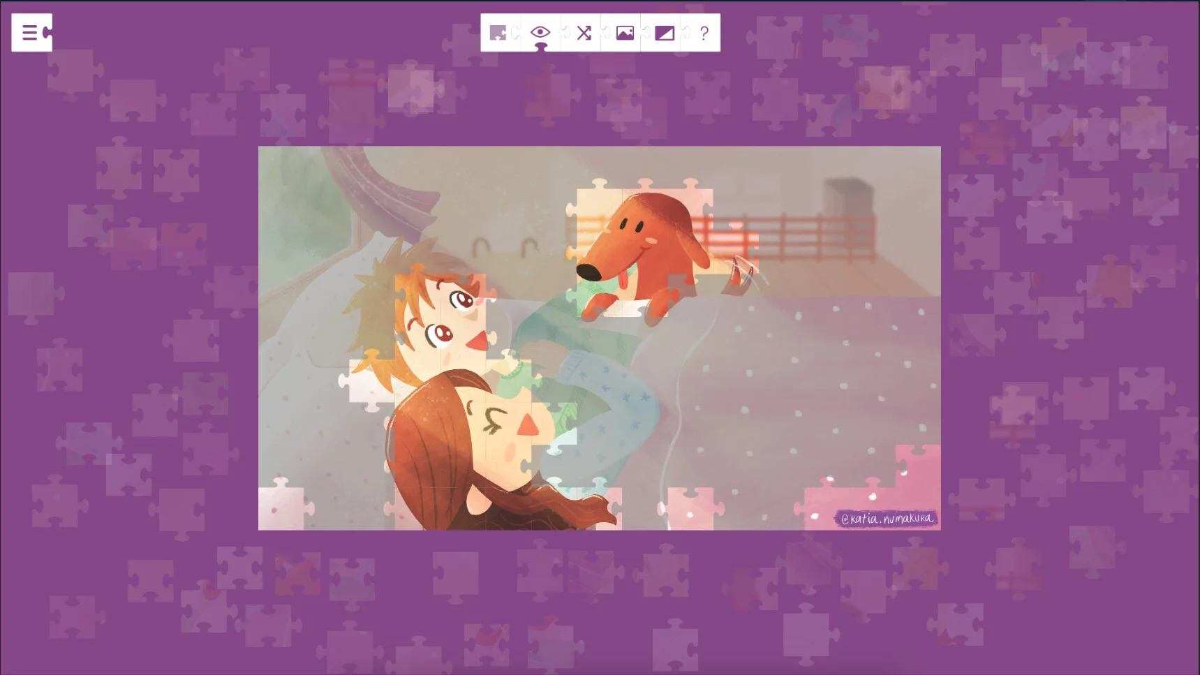 Изображение игры: Lucky and a life worth living - a jigsaw puzzle tale