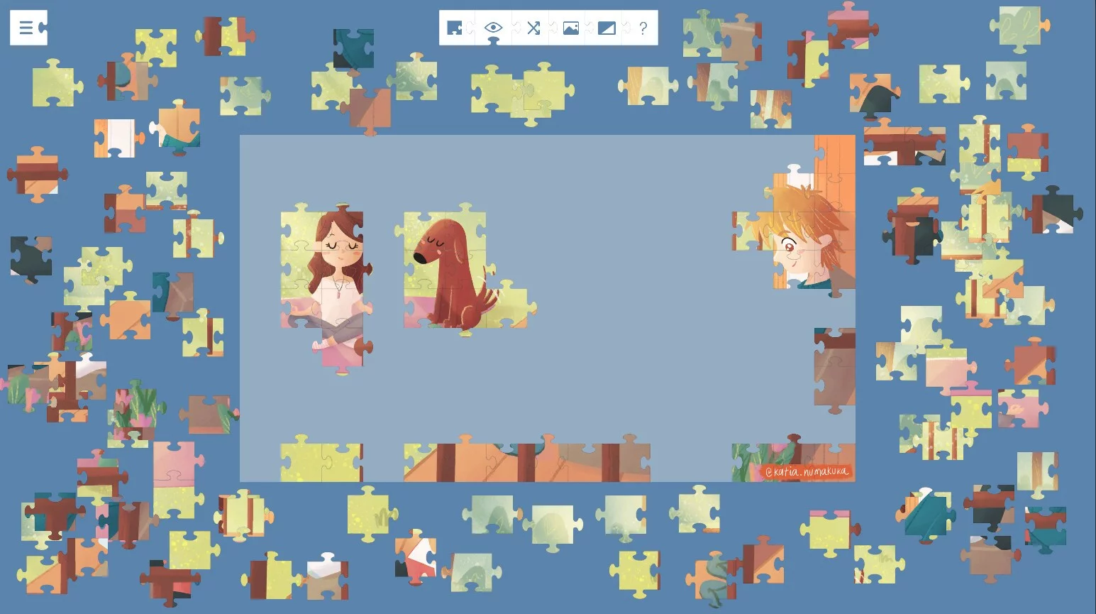 Изображение игры: Lucky and a life worth living - a jigsaw puzzle tale