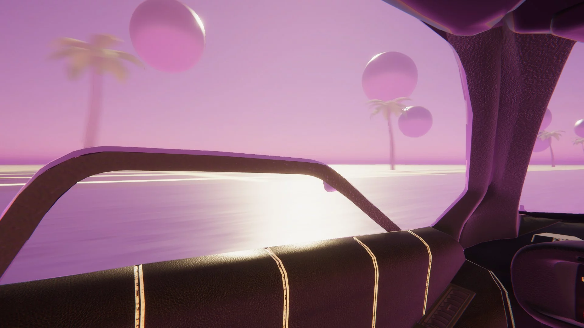 Изображение игры: Vaporwave Road VR