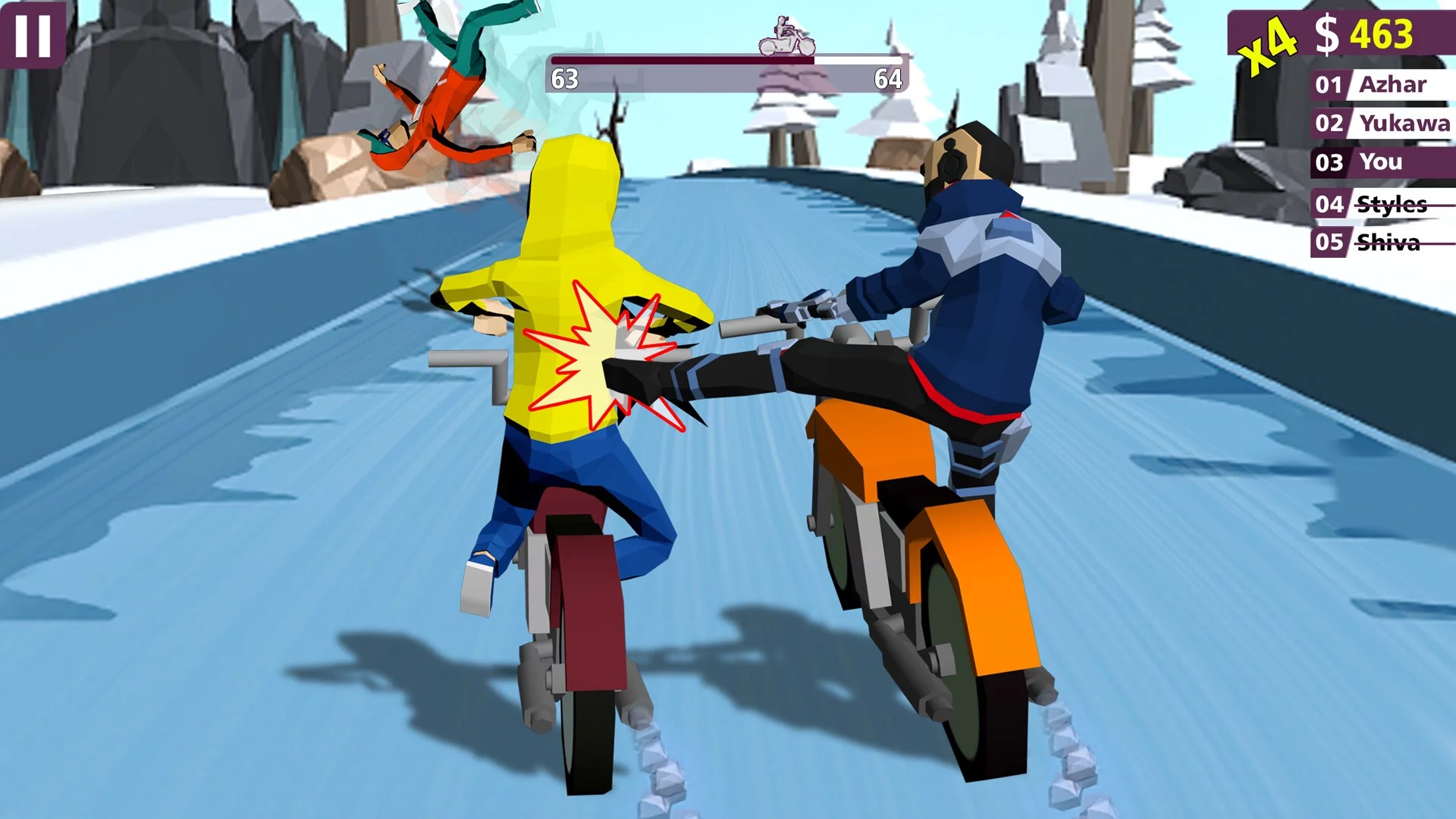 Изображение игры: Racing Bike Fight (Corona Virus Lockdown Special)