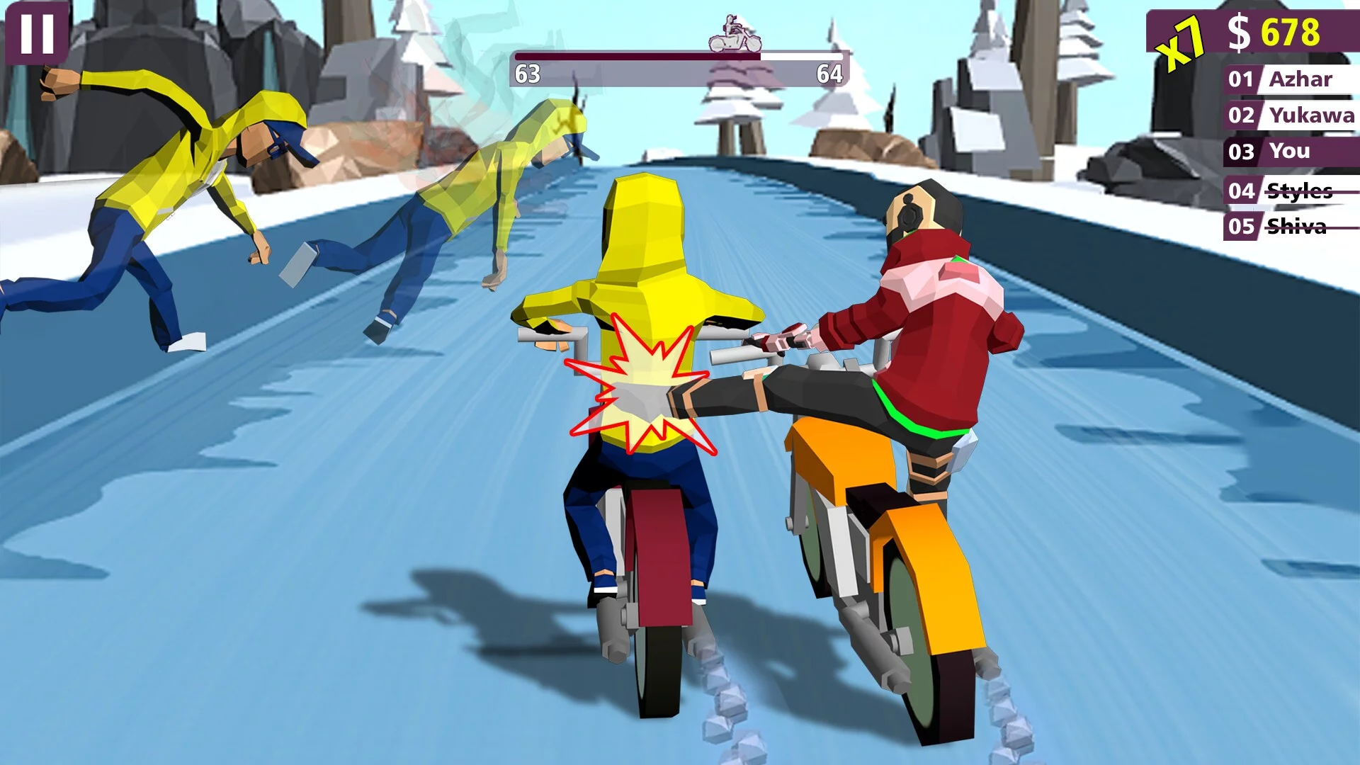 Изображение игры: Racing Bike Fight (Corona Virus Lockdown Special)