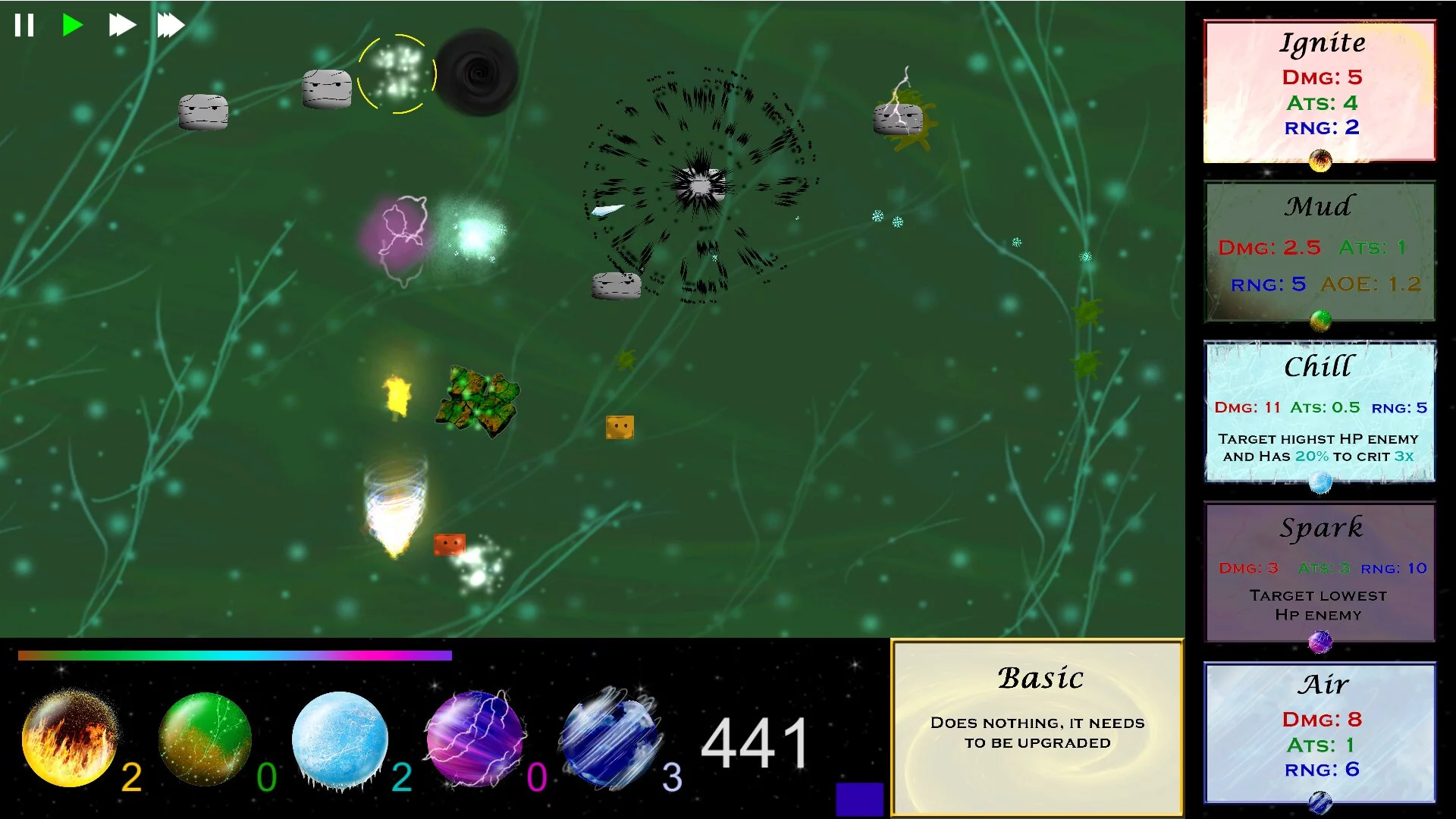 Изображение игры: Elemental Defenders TD