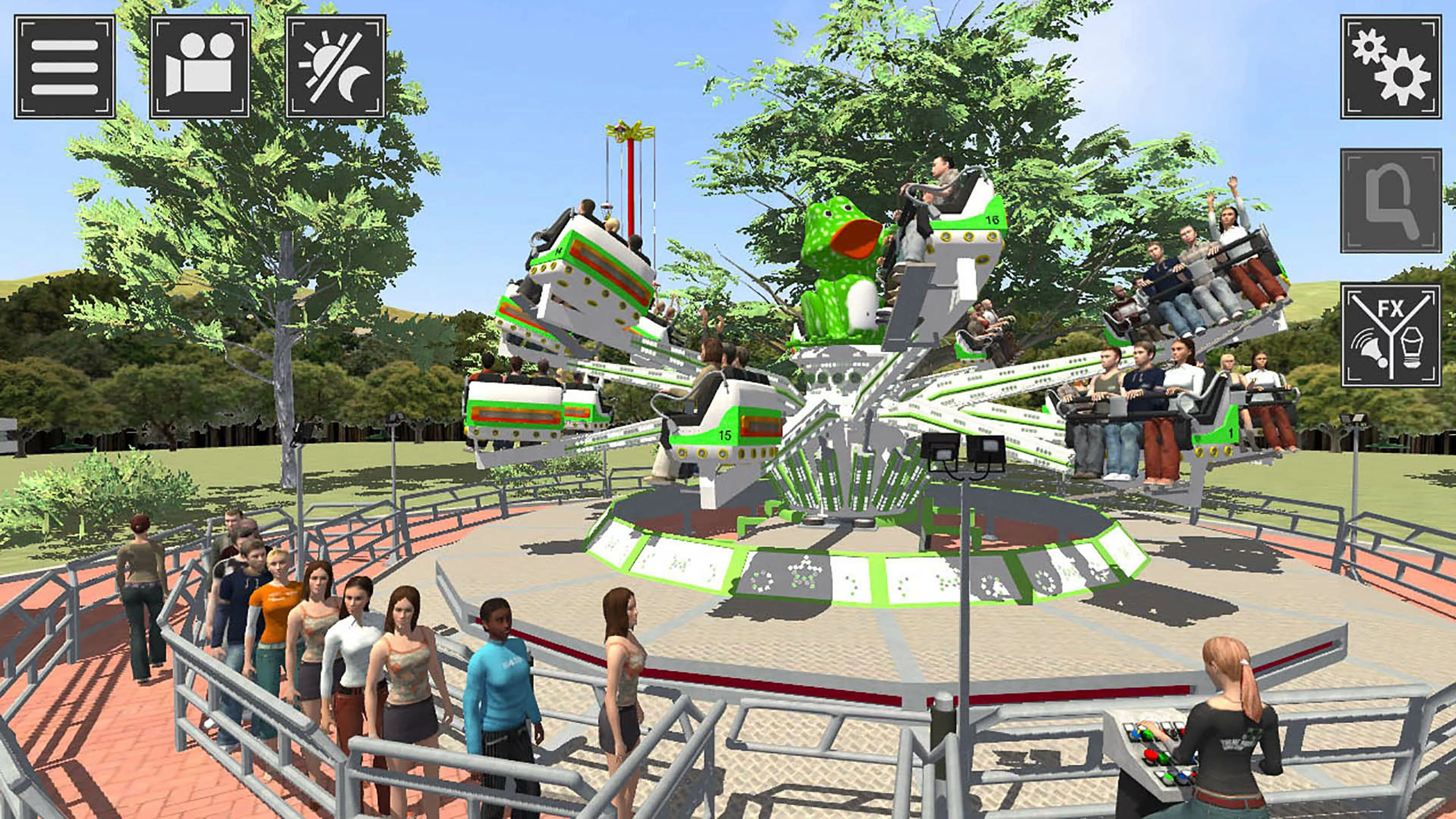 Изображение игры: Theme Park Simulator: Rollercoaster Paradise