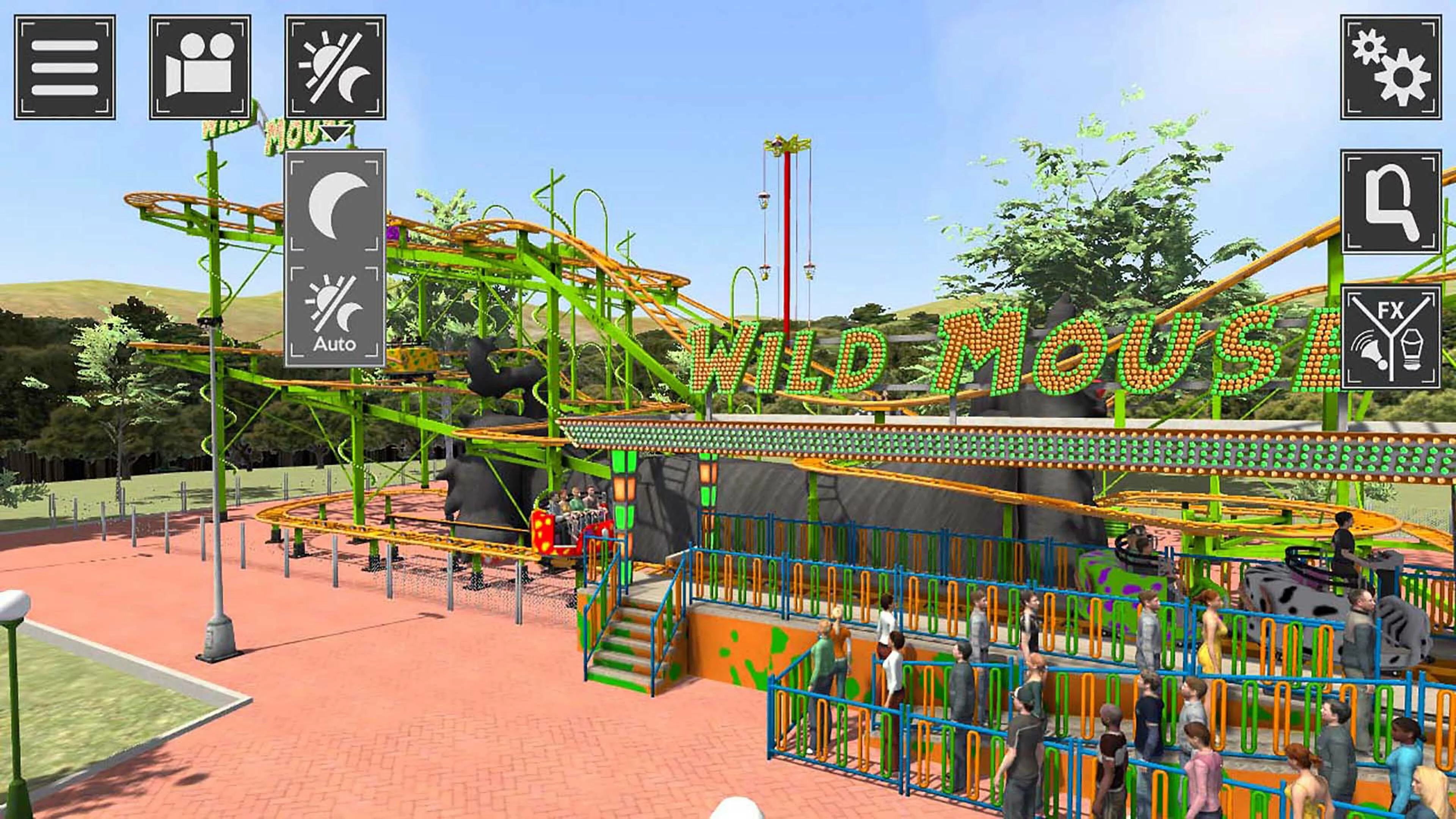 Изображение игры: Theme Park Simulator: Rollercoaster Paradise