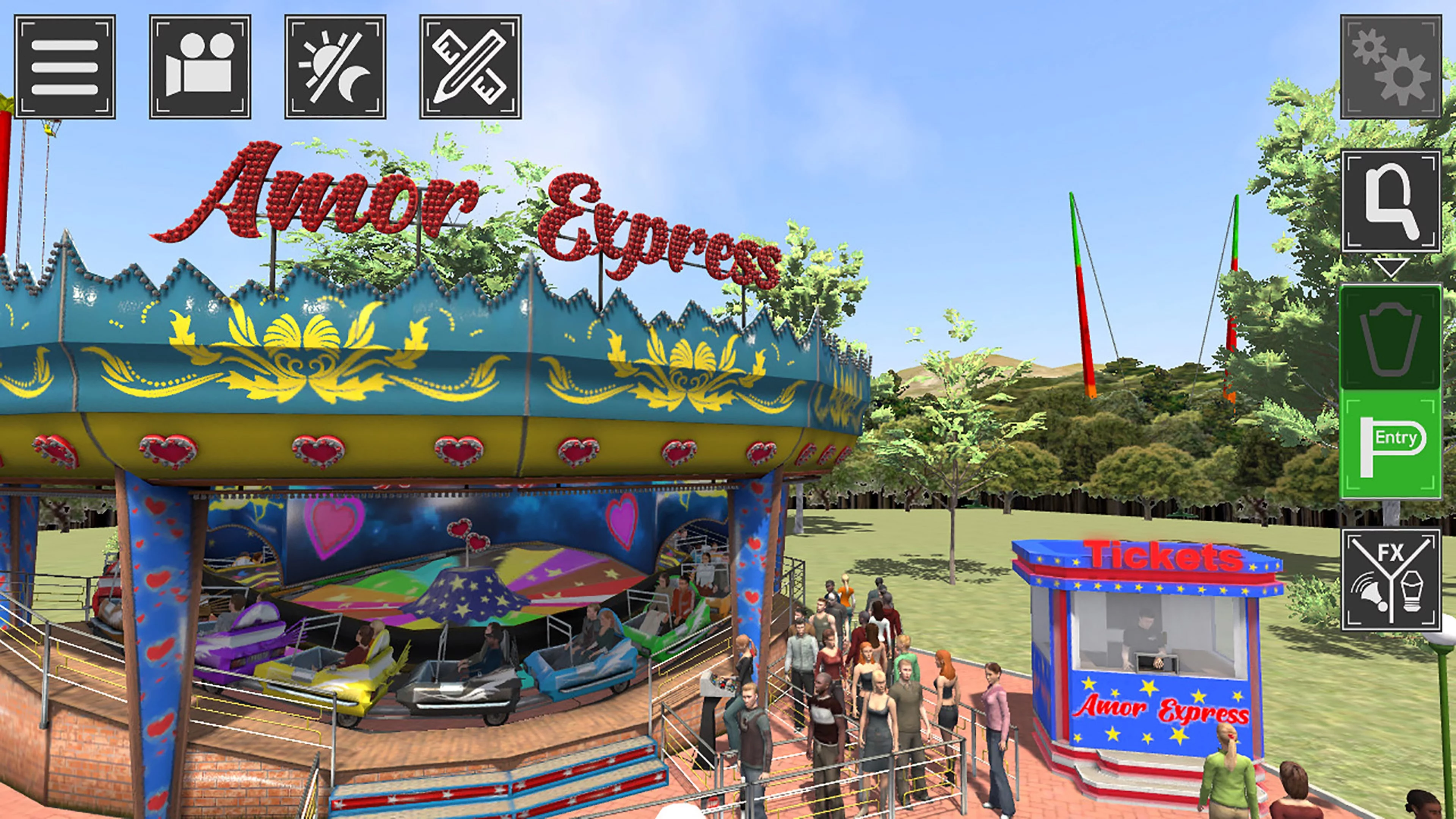 Изображение игры: Theme Park Simulator: Rollercoaster Paradise
