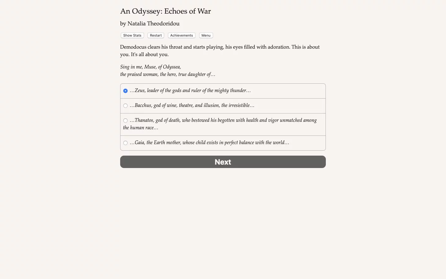 Изображение игры: An Odyssey: Echoes of War