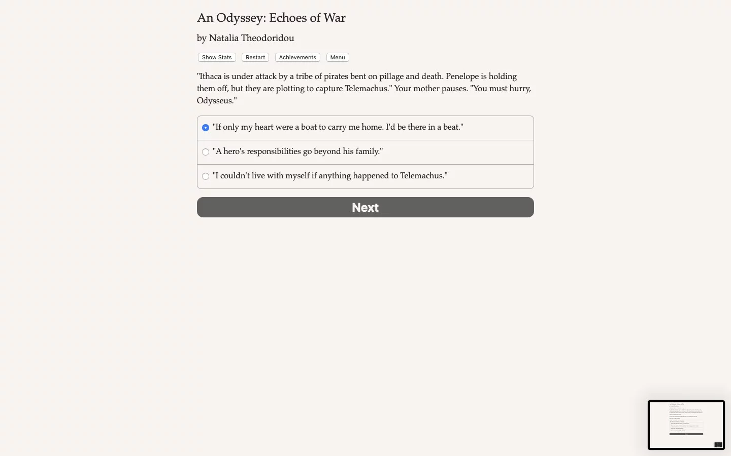 Изображение игры: An Odyssey: Echoes of War