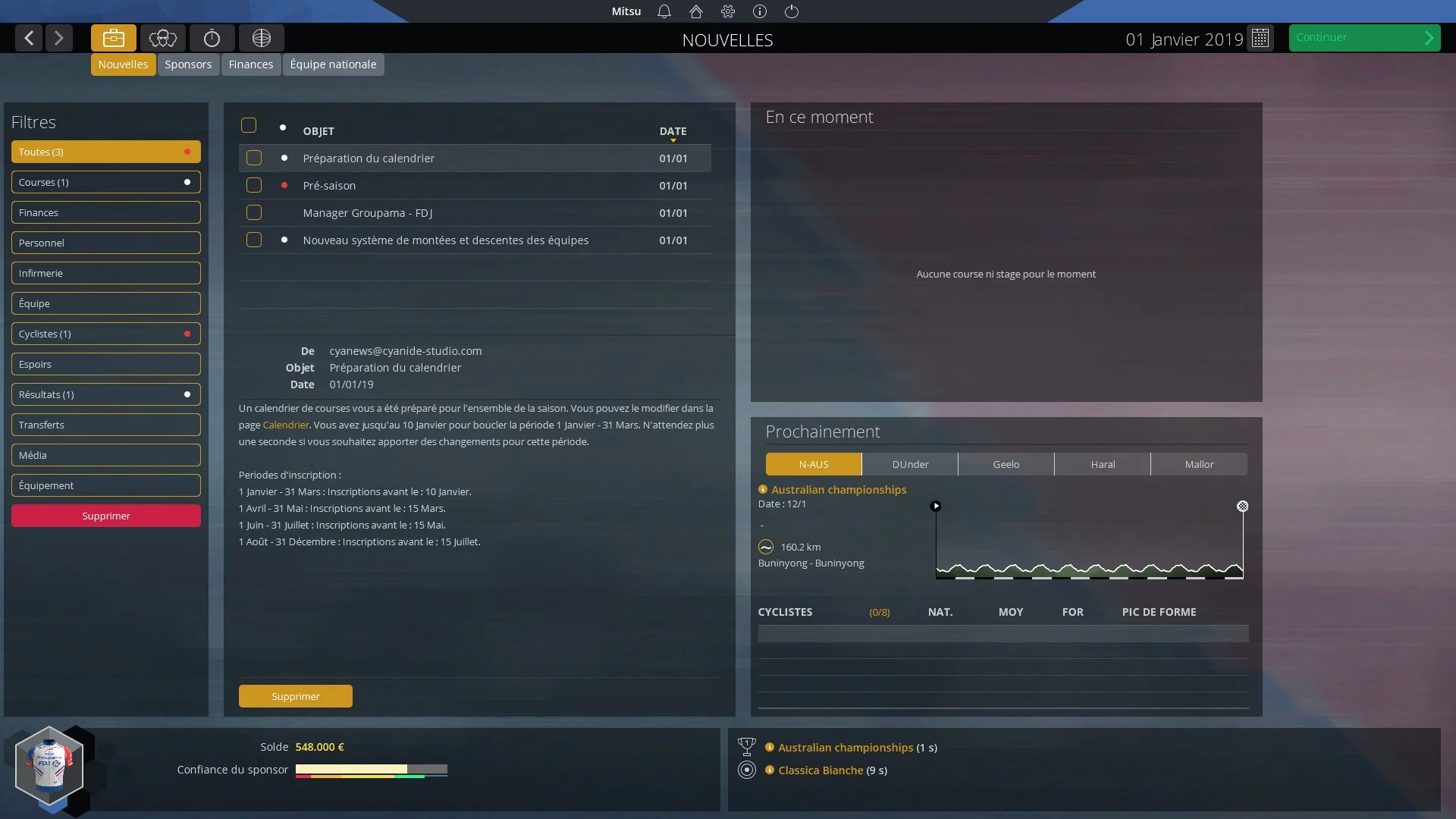 Изображение игры: Pro Cycling Manager 2019 - Stage and Database Editor