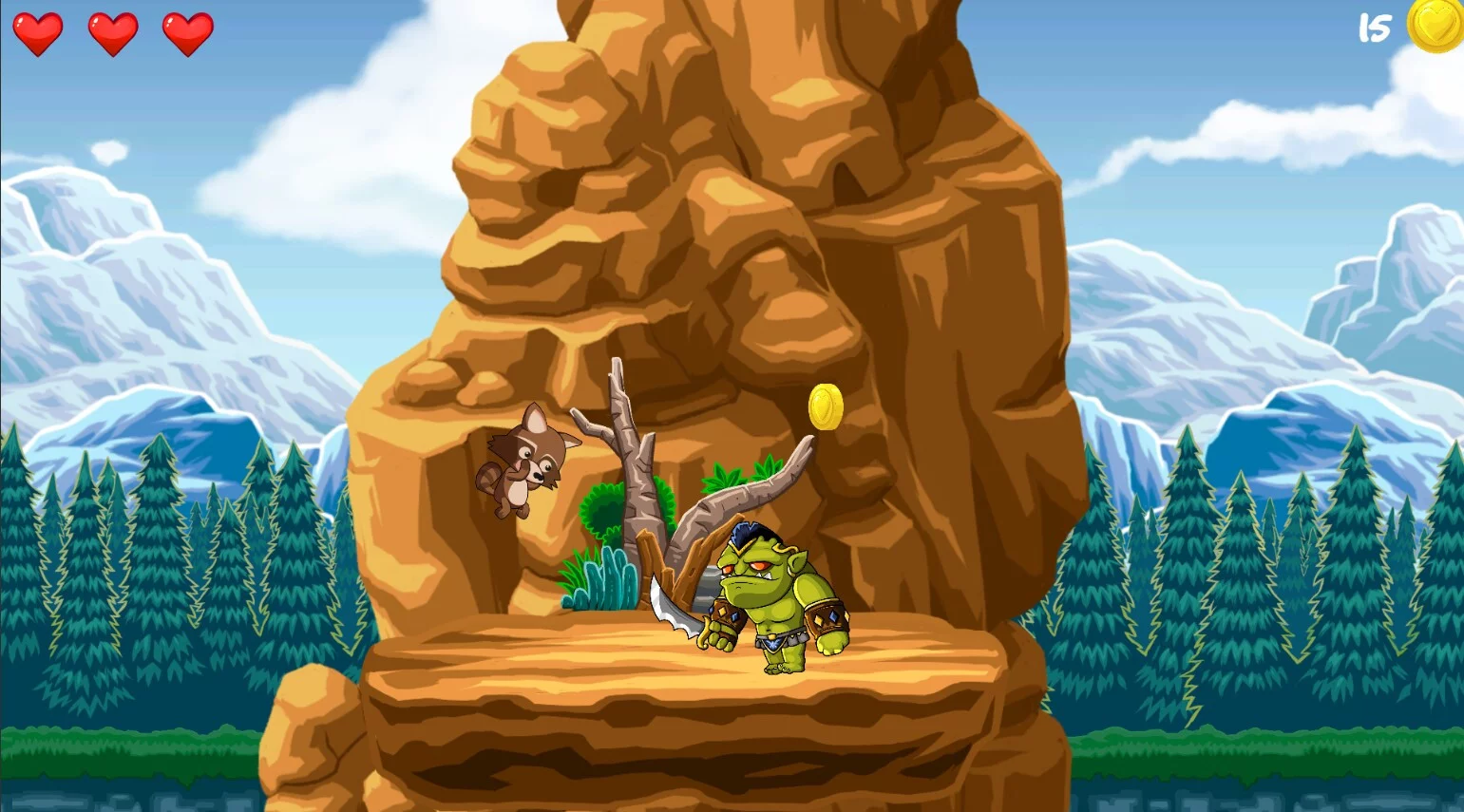 Изображение игры: Raccoon: The Orc Invasion