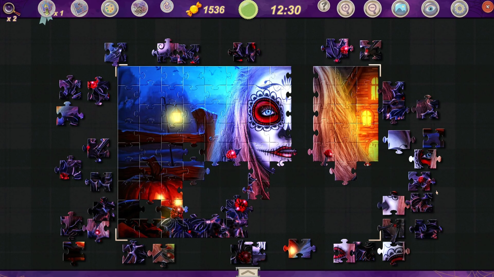 Изображение игры: Sweet Holiday Jigsaws: Halloween Night