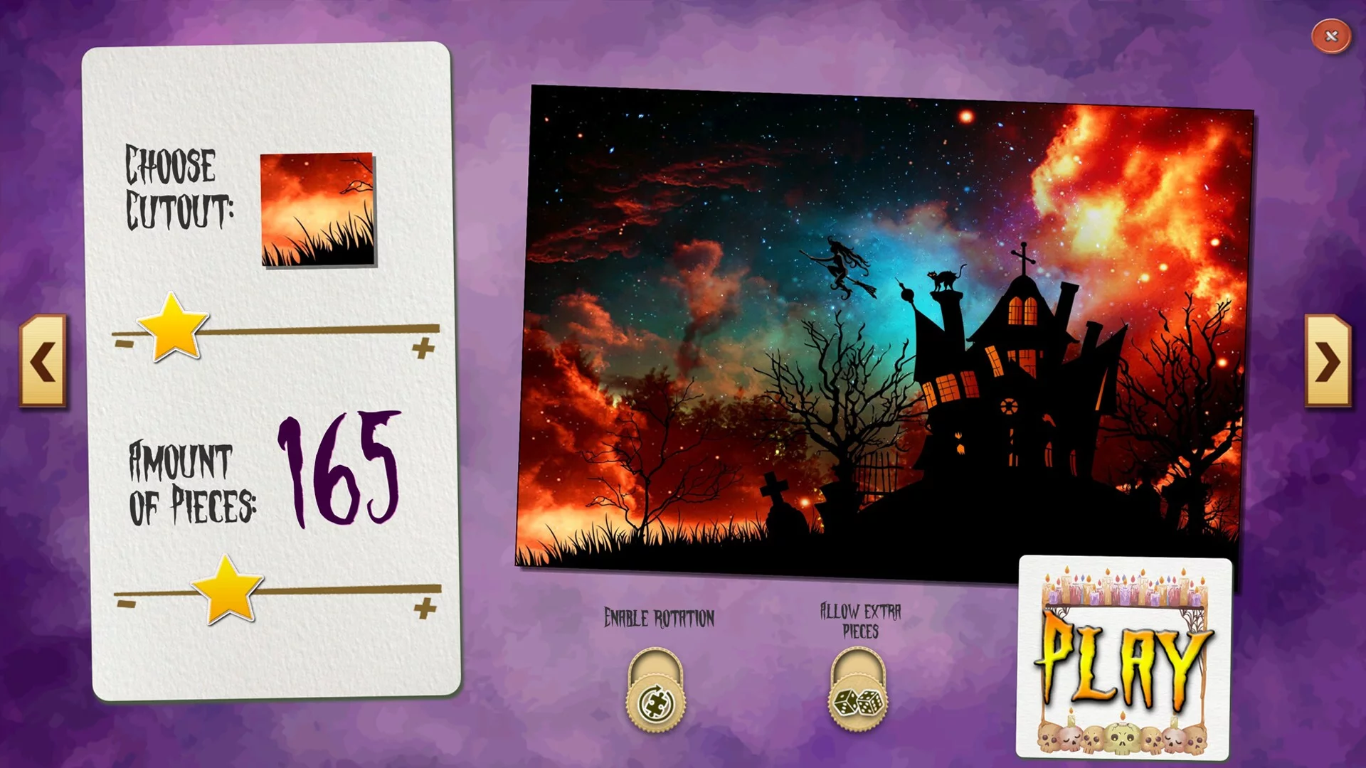 Изображение игры: Sweet Holiday Jigsaws: Halloween Night