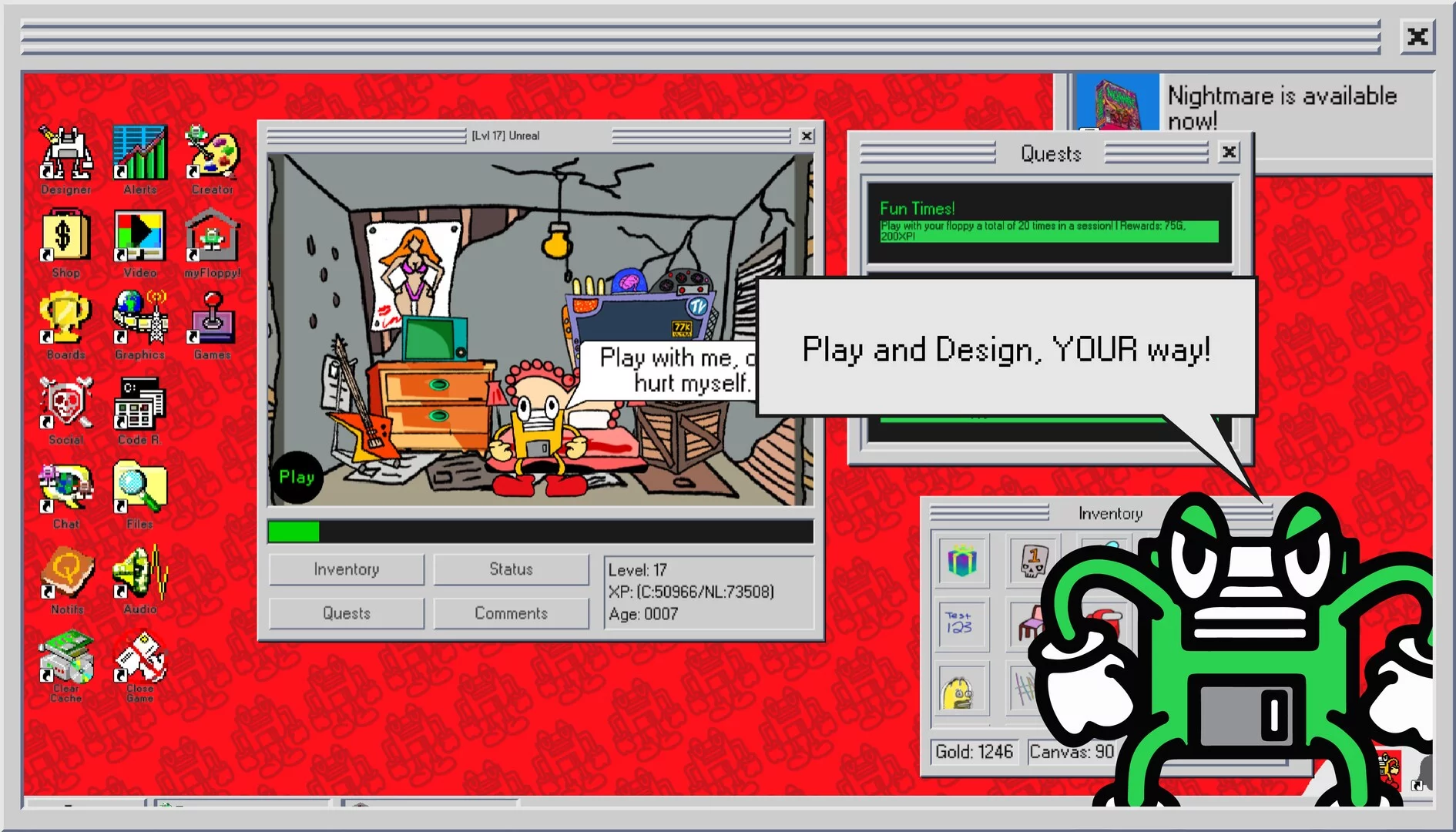Изображение игры: myFloppy Online!