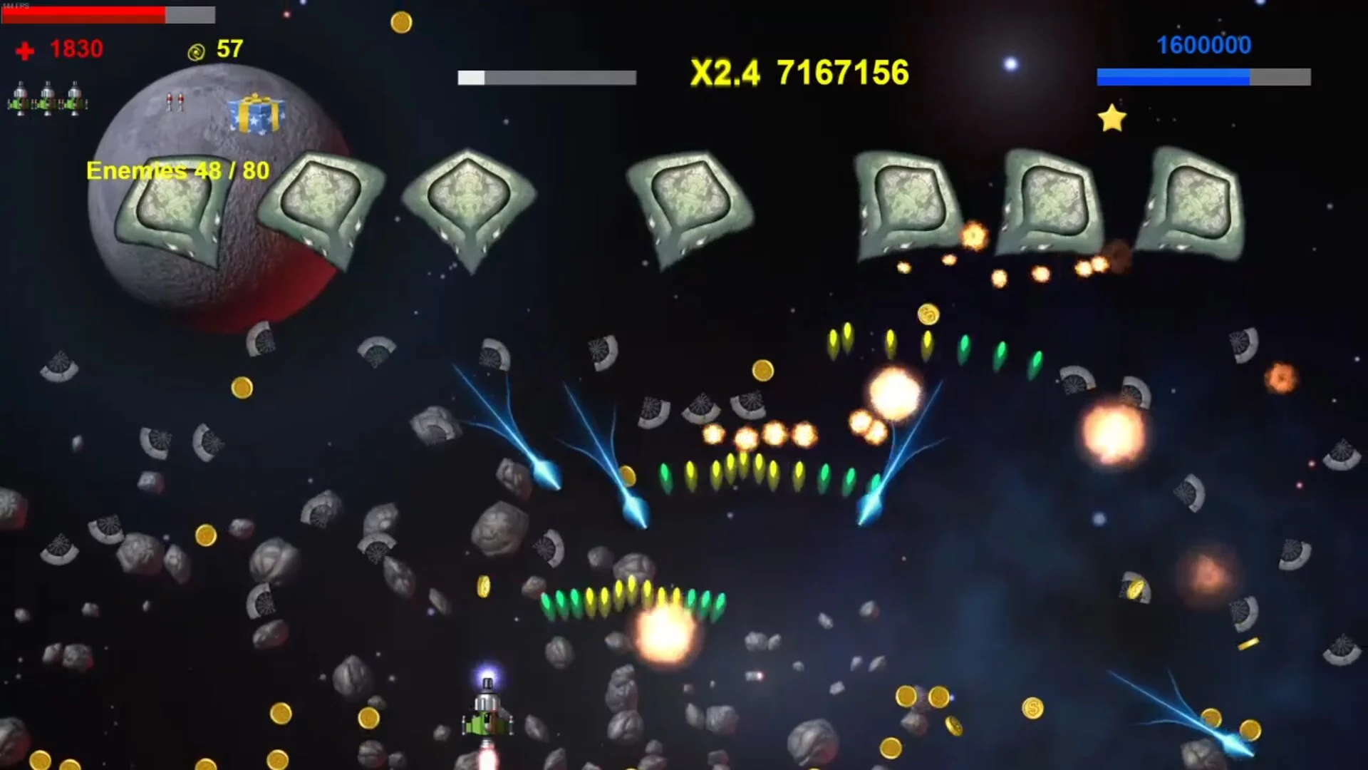 Изображение игры: Spinner Invaders