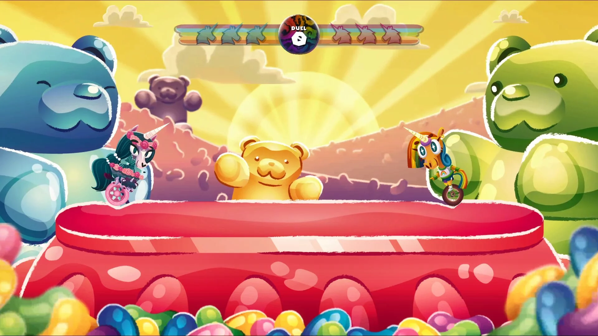 Изображение игры: Unicorns on Unicycles