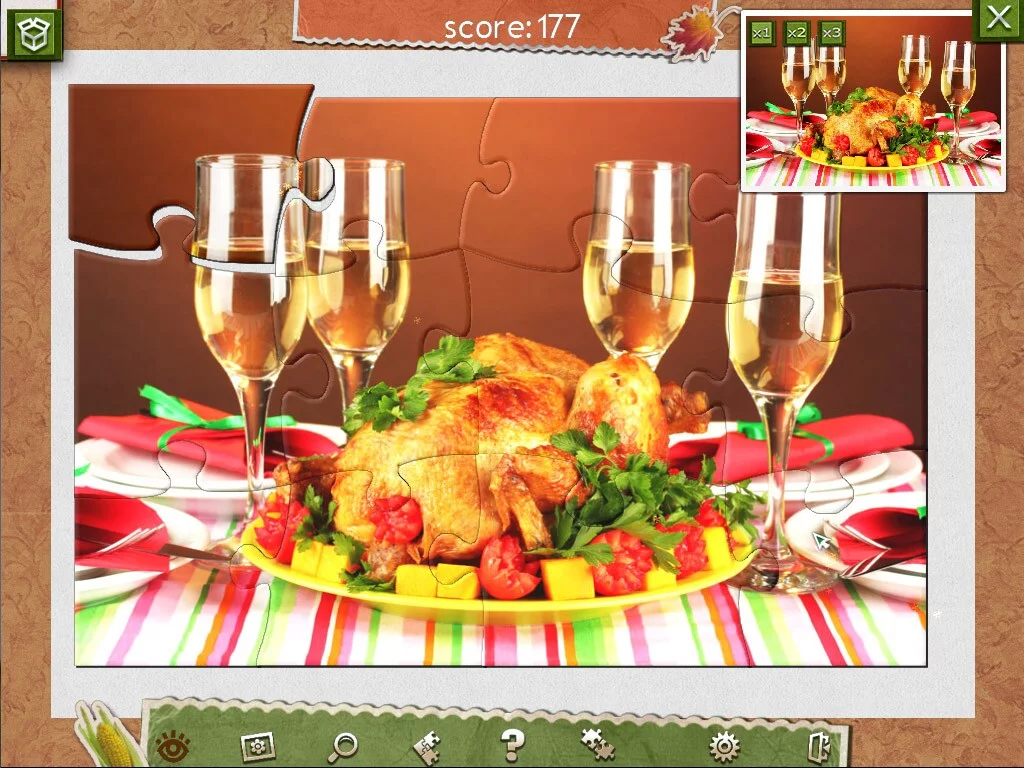 Изображение игры: Holiday Jigsaw Thanksgiving Day