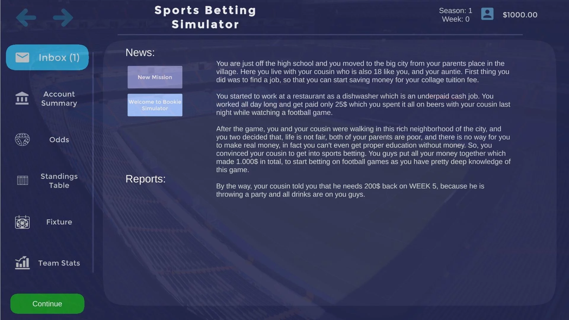 Изображение игры: Sports Betting Simulator