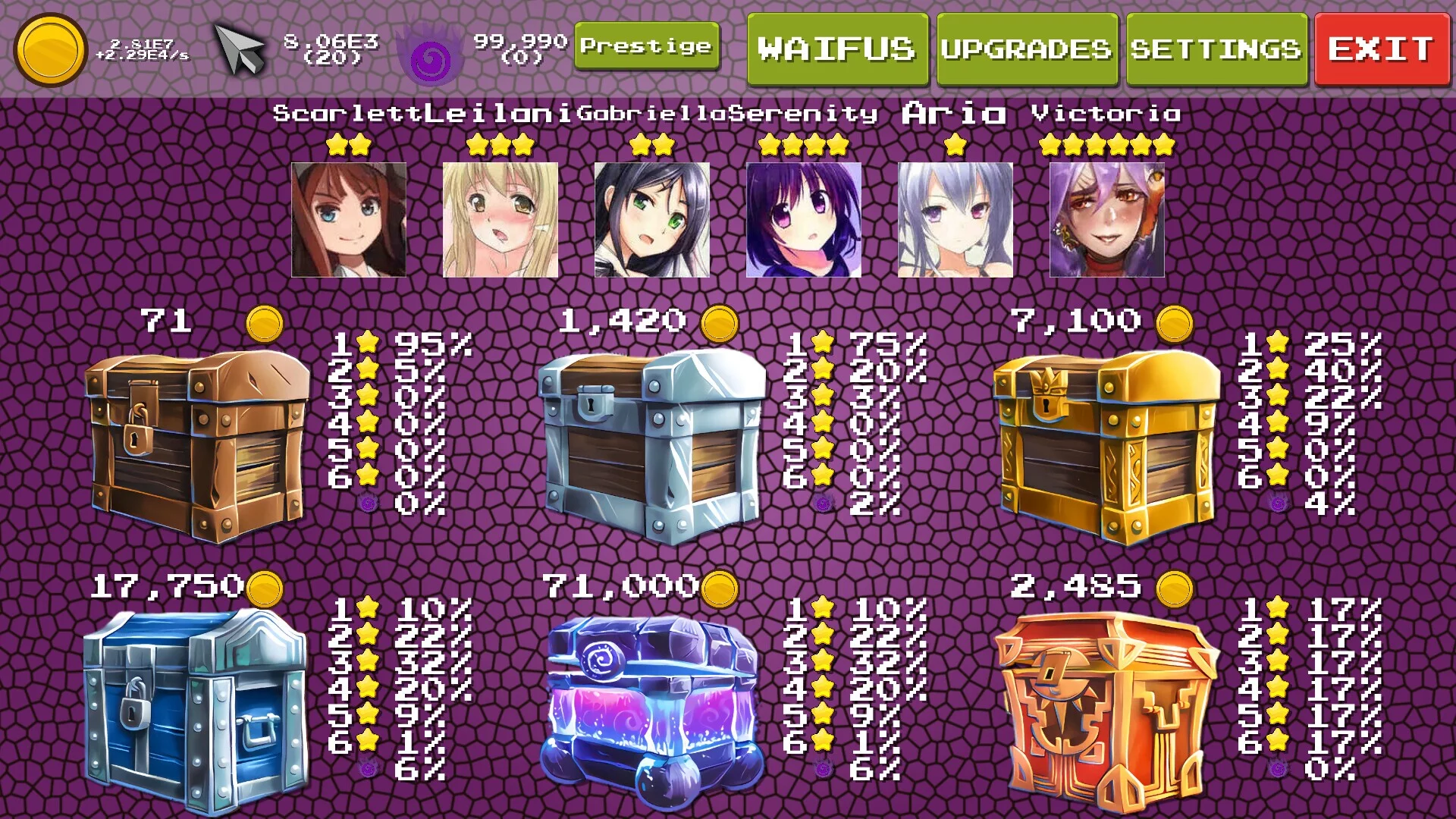 Изображение игры: Loot Box Waifus
