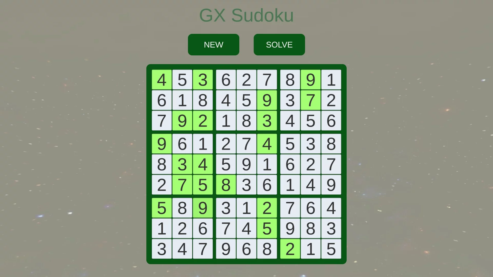 Изображение игры: GX Sudoku