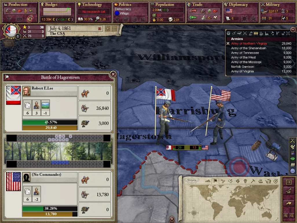 Изображение игры: Victoria II: A House Divided