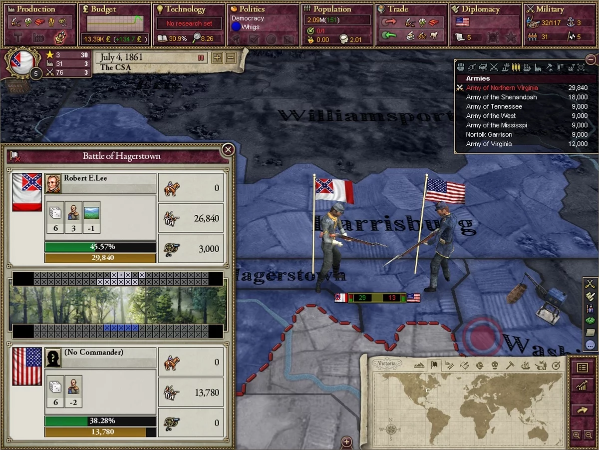 Изображение игры: Victoria 2: A House Divided