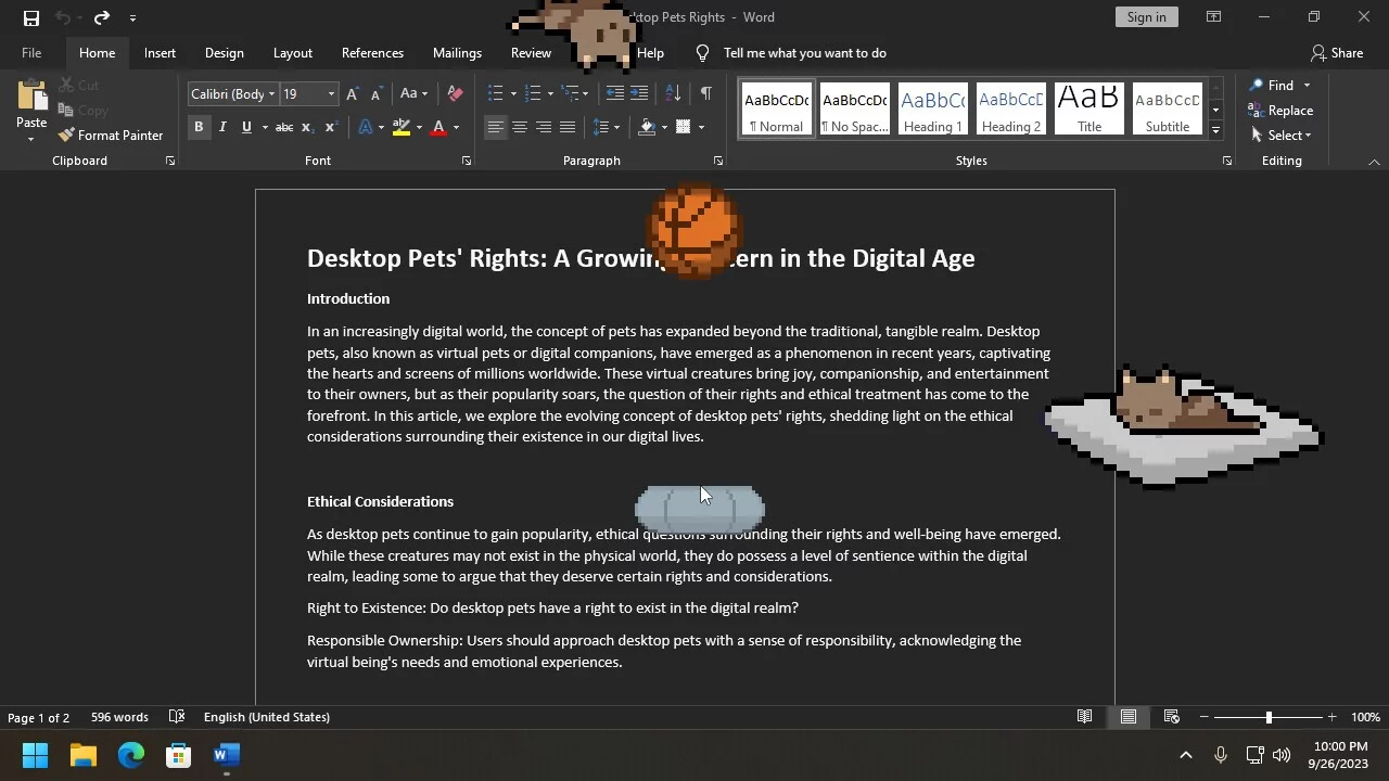 Изображение игры: Desktop Pet Project