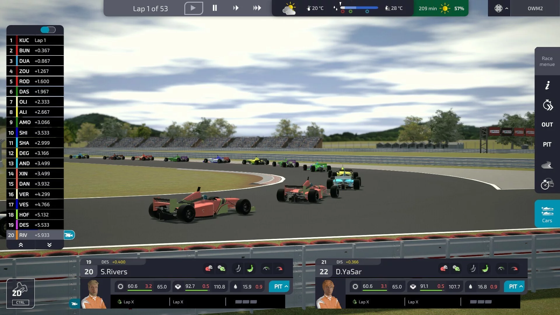 Изображение игры: Open Wheel Manager 2