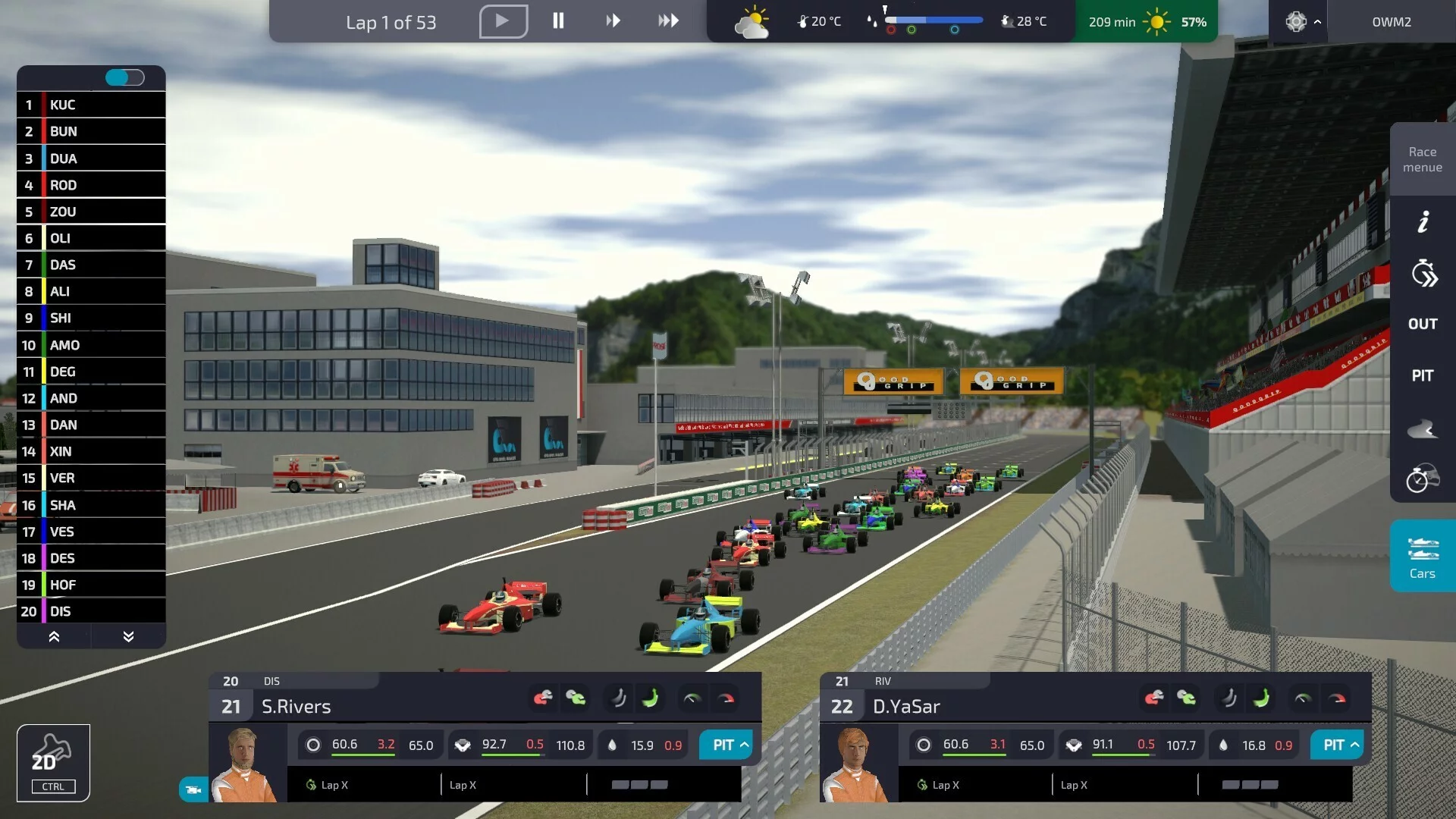 Изображение игры: Open Wheel Manager 2