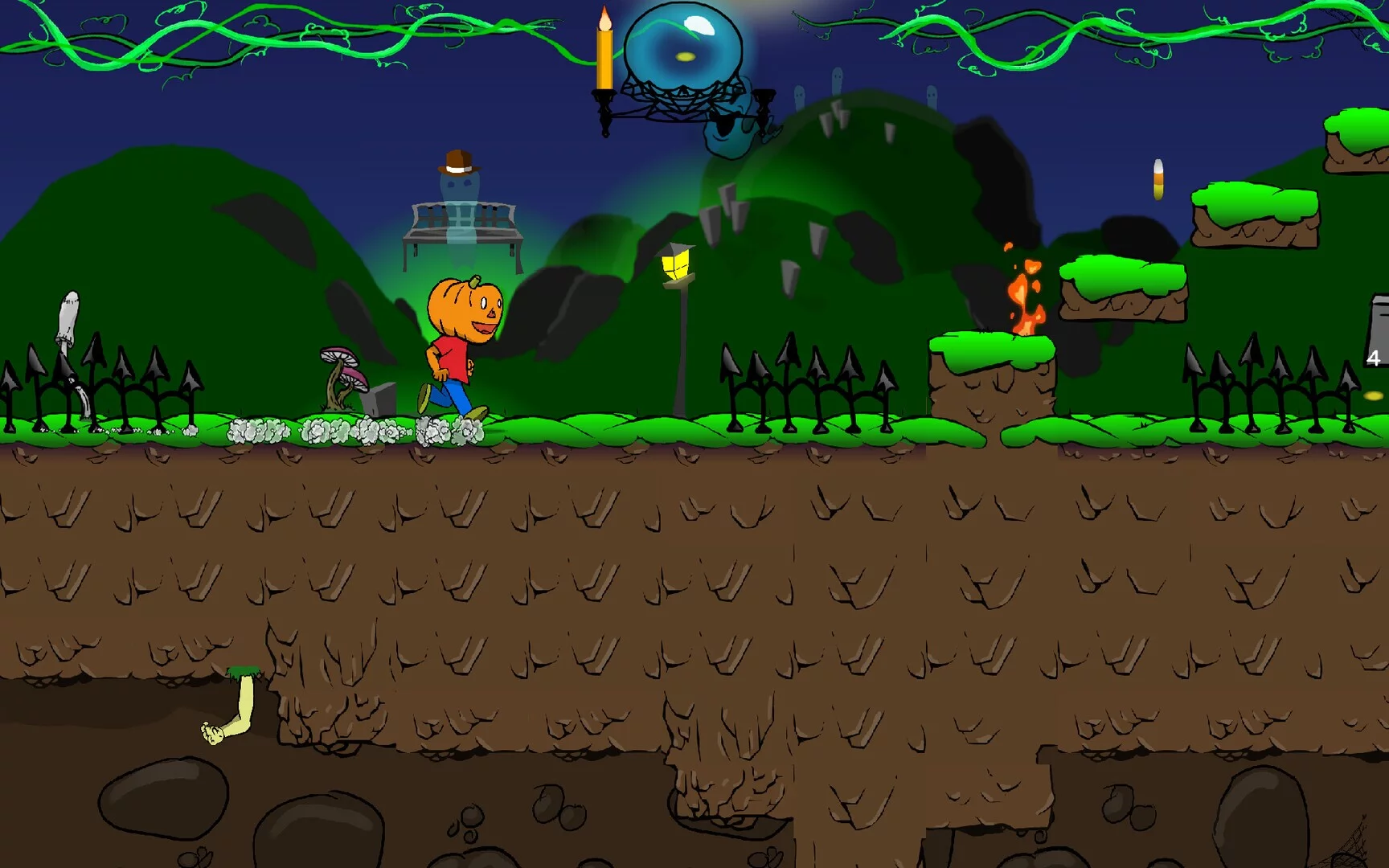 Изображение игры: Perry the Pumpkin