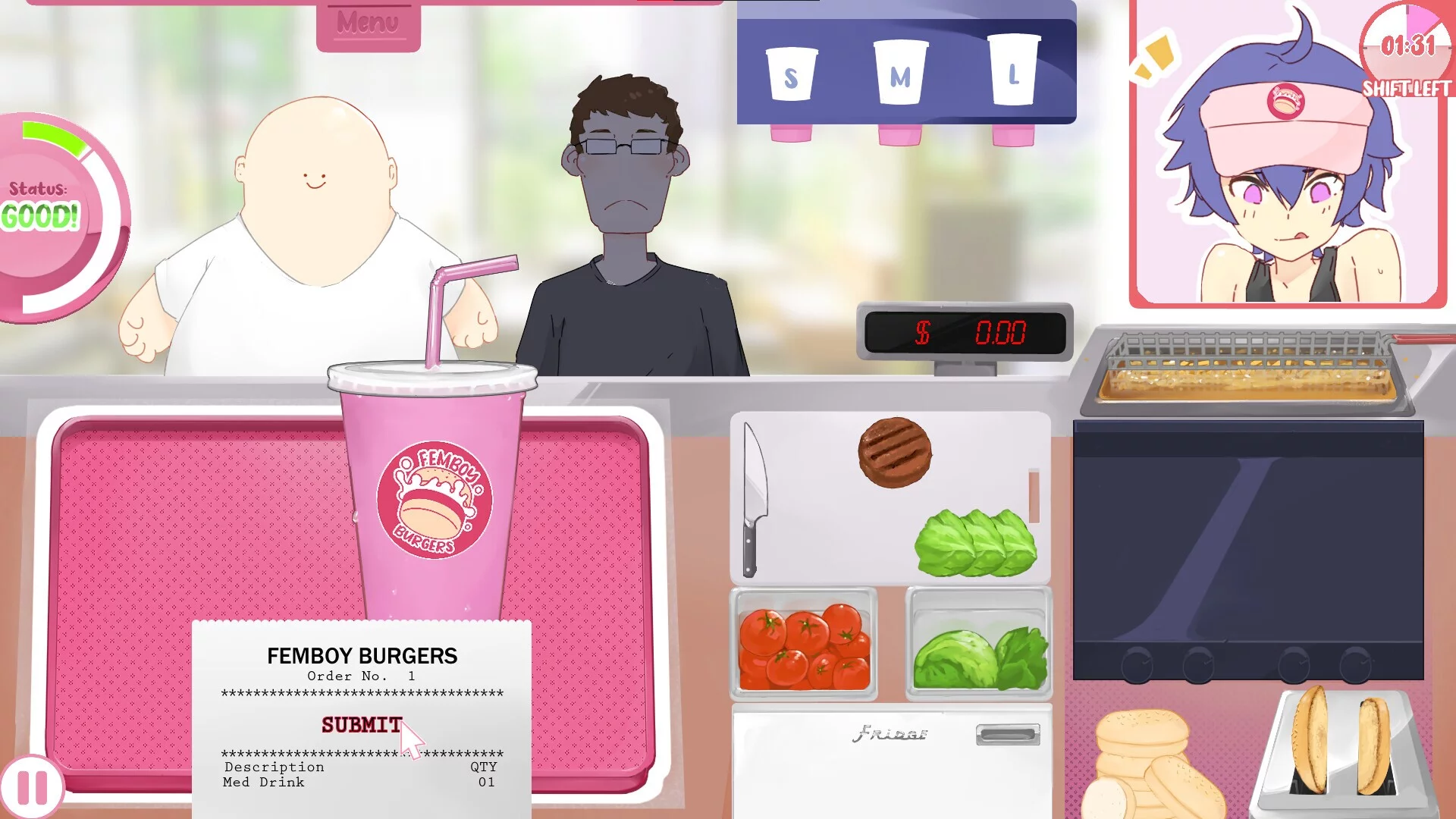 Изображение игры: Femboy Burgers