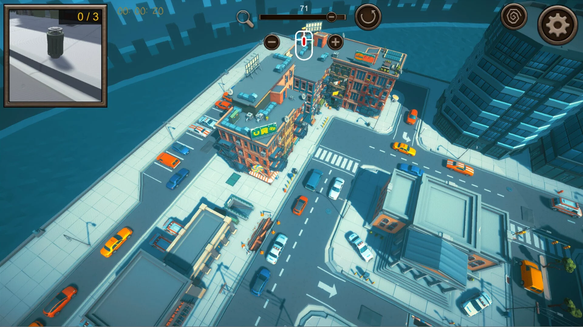 Изображение игры: Hidden City Top-Down 3D