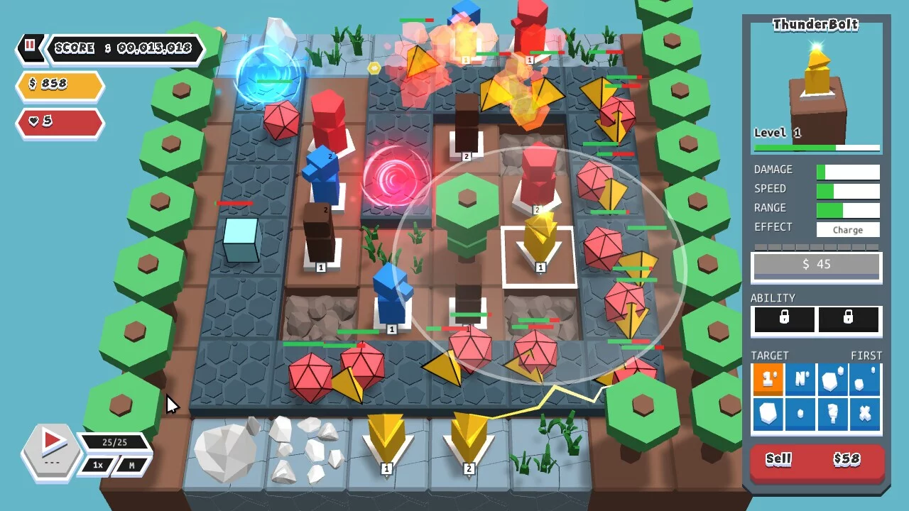 Изображение игры: Polygons Tower Defense