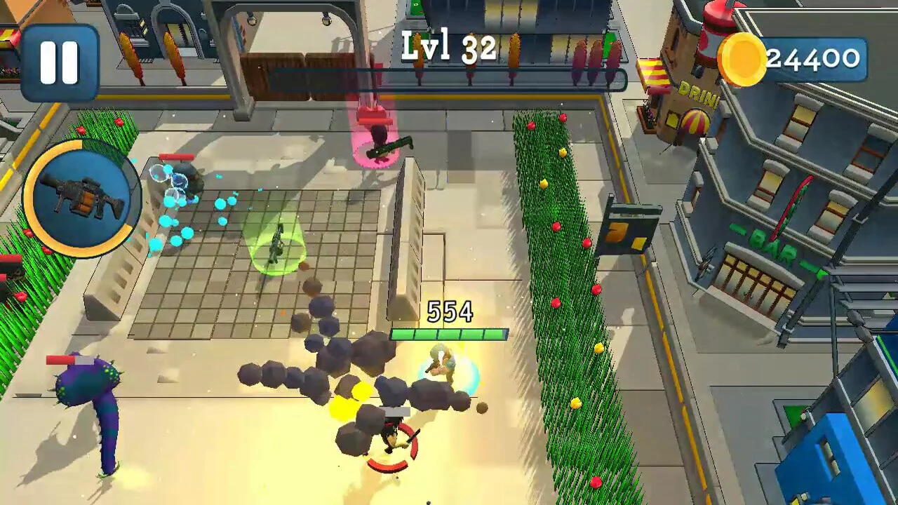 Изображение игры: Rogue City: Casual Top Down Shooter