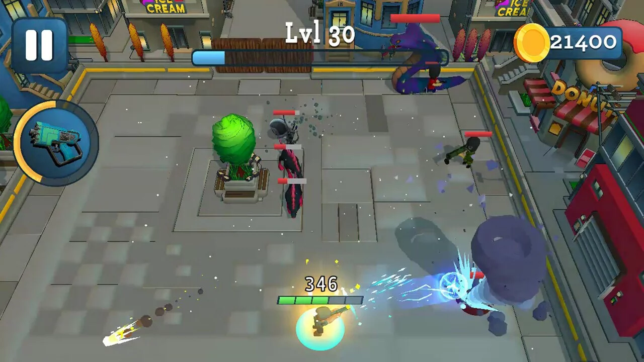 Изображение игры: Rogue City: Casual Top Down Shooter