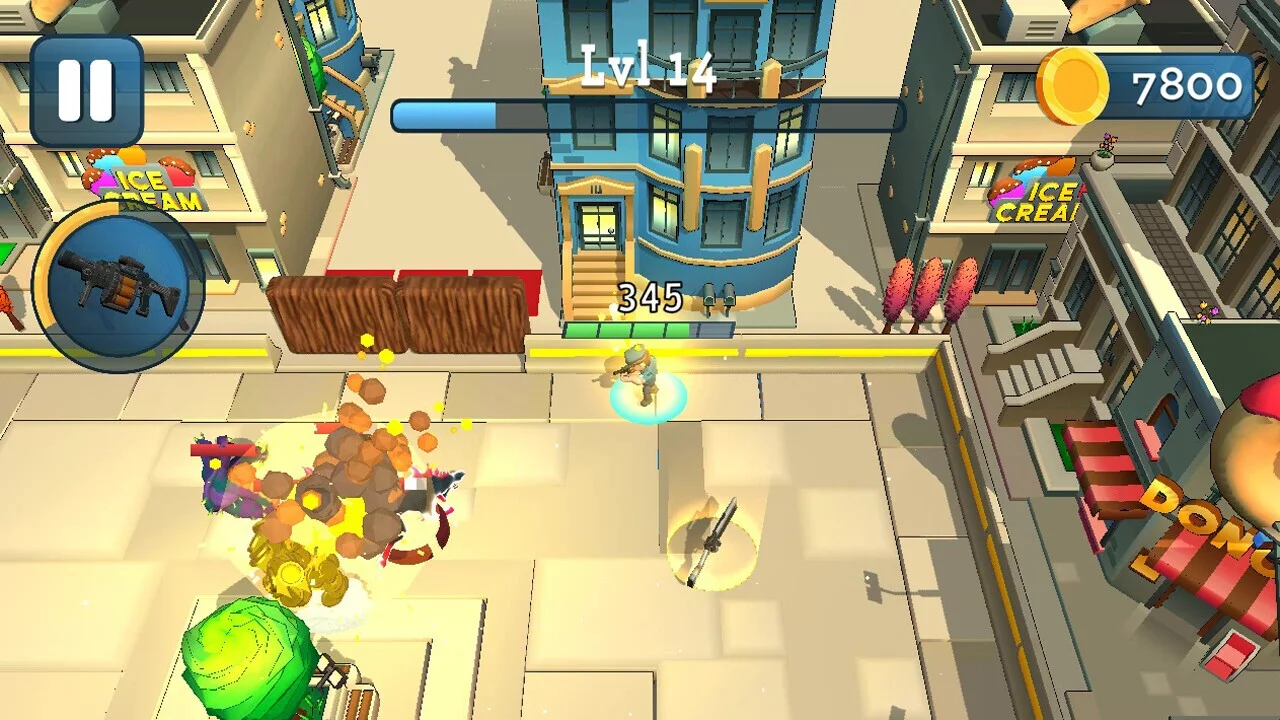 Изображение игры: Rogue City: Casual Top Down Shooter