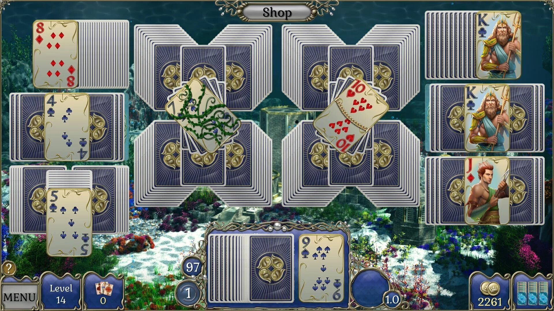 Изображение игры: Jewel Match Atlantis Solitaire 4 - Collector's Edition