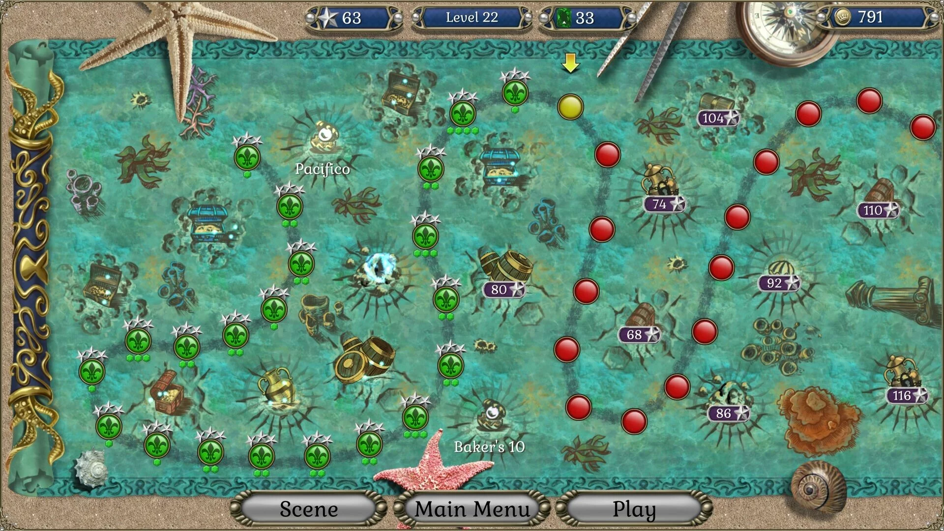 Изображение игры: Jewel Match Atlantis Solitaire 4 - Collector's Edition