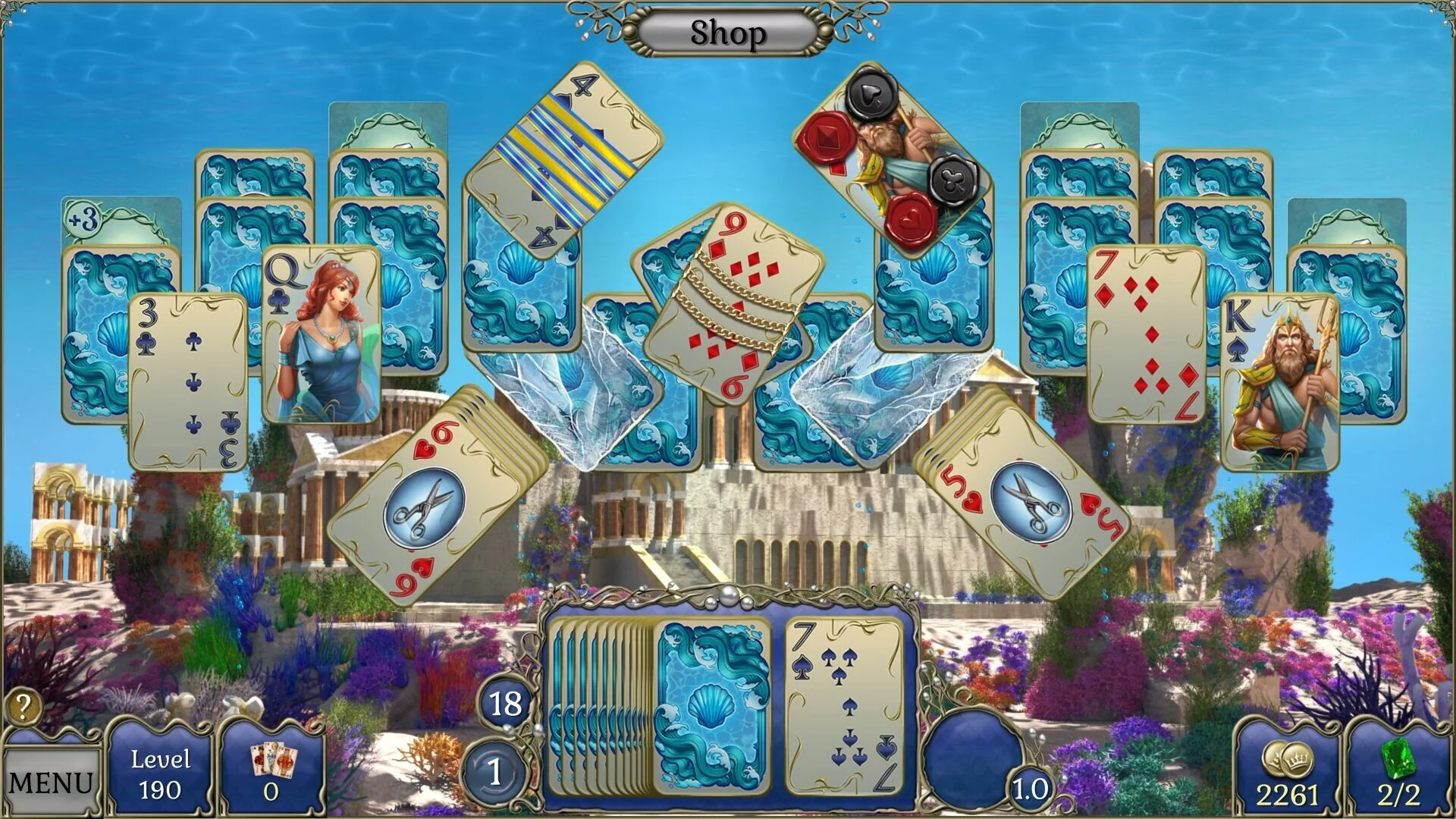 Изображение игры: Jewel Match Atlantis Solitaire 4 - Collector's Edition