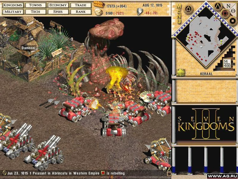 Изображение игры: Seven Kingdoms 2: The Fryhtan Wars